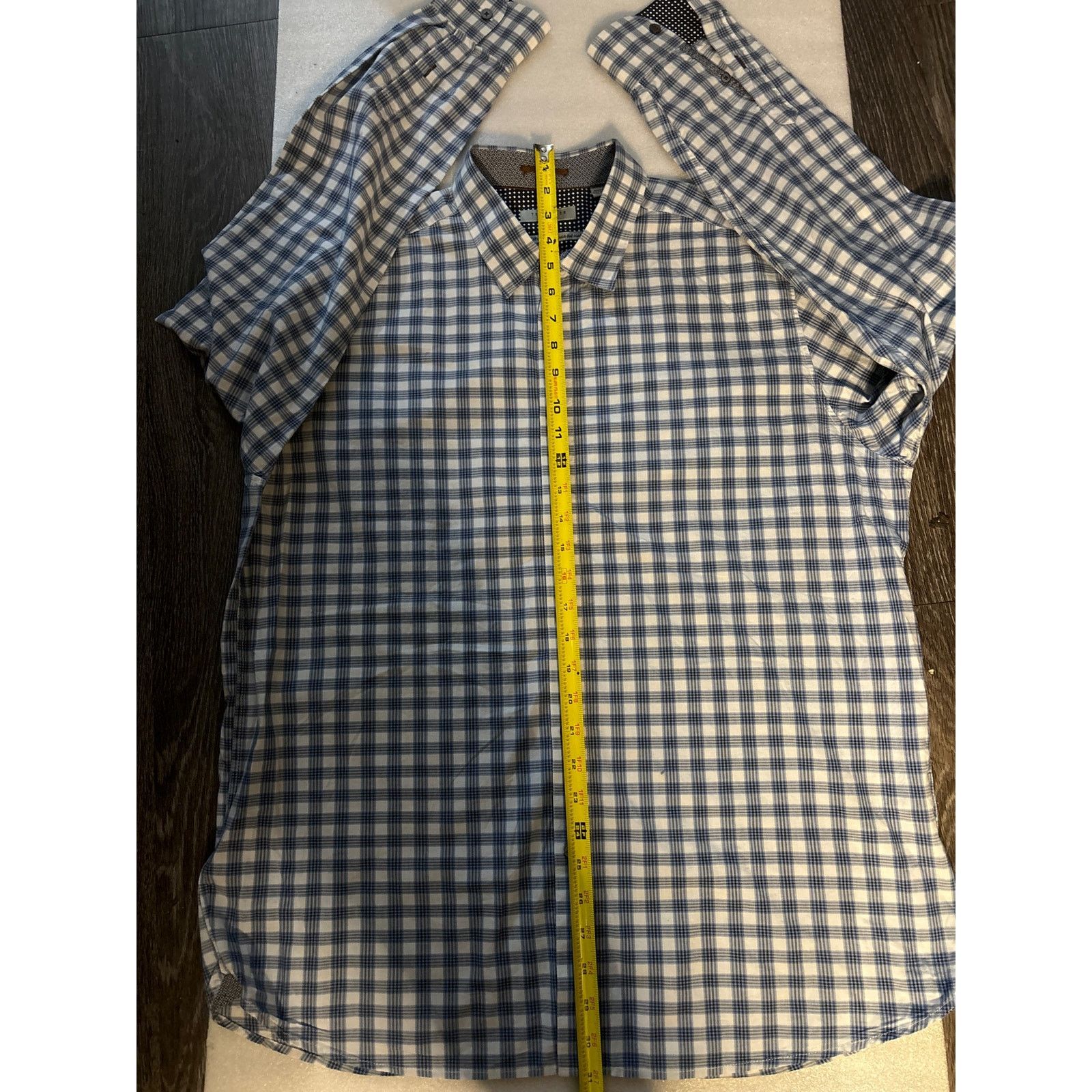 Ted Baker Ted Baker London Plaid Long Sleeve Shirt 6(44) Turn Cuff Size US S / EU 44-46 / 1 - 6 Thumbnail