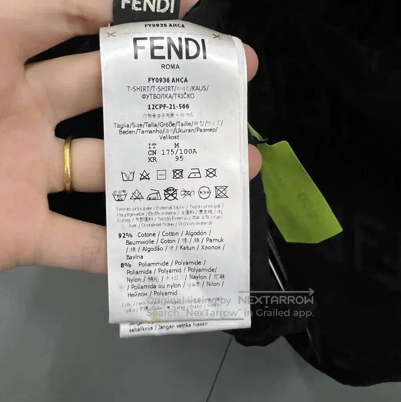 Fendi Fendi Black Logo Short Sleeve T-Shirt . Size US M / EU 48-50 / 2 - 4 Thumbnail