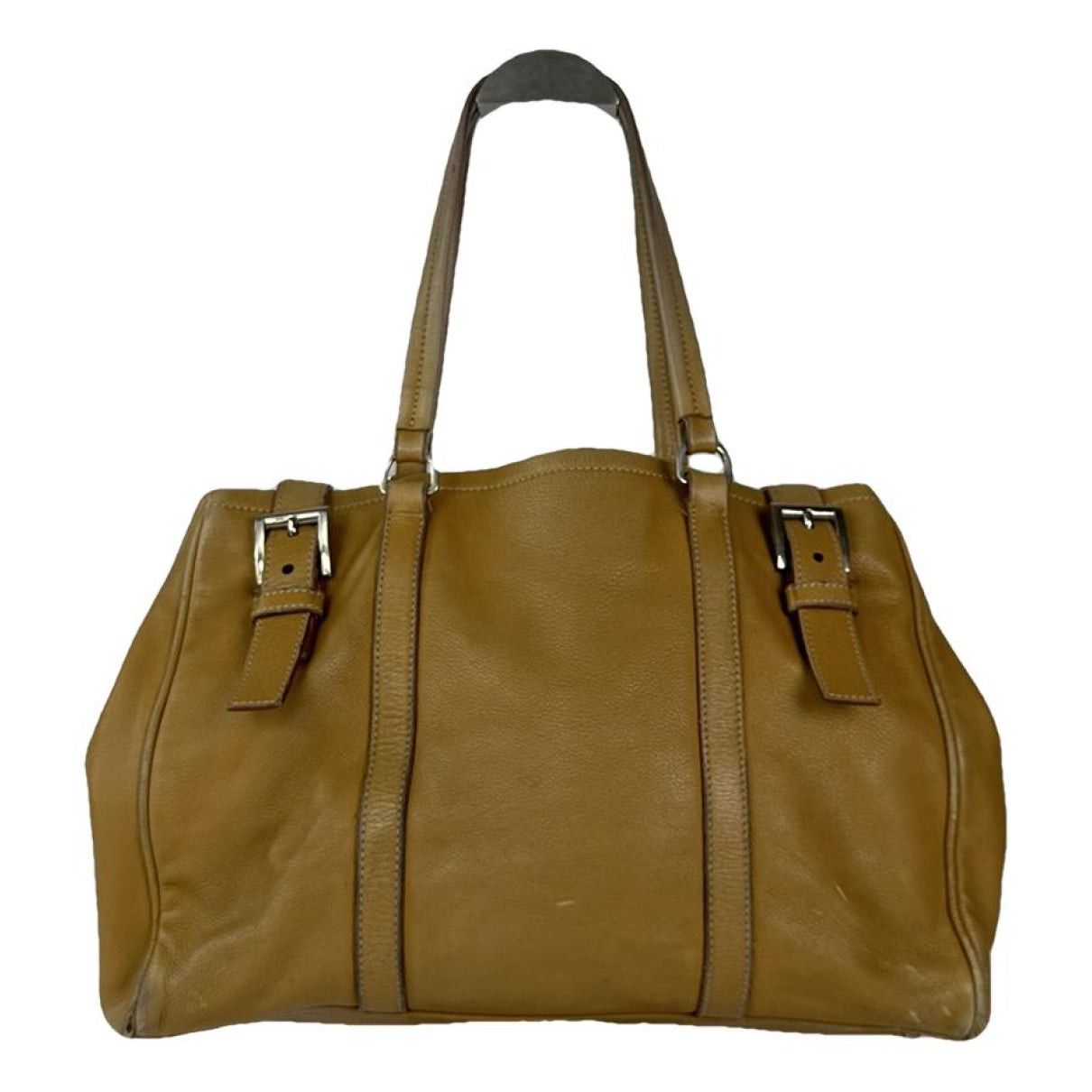 Prada Bibliothèque Brown Leather Handbag Size ONE SIZE - 1 Thumbnail