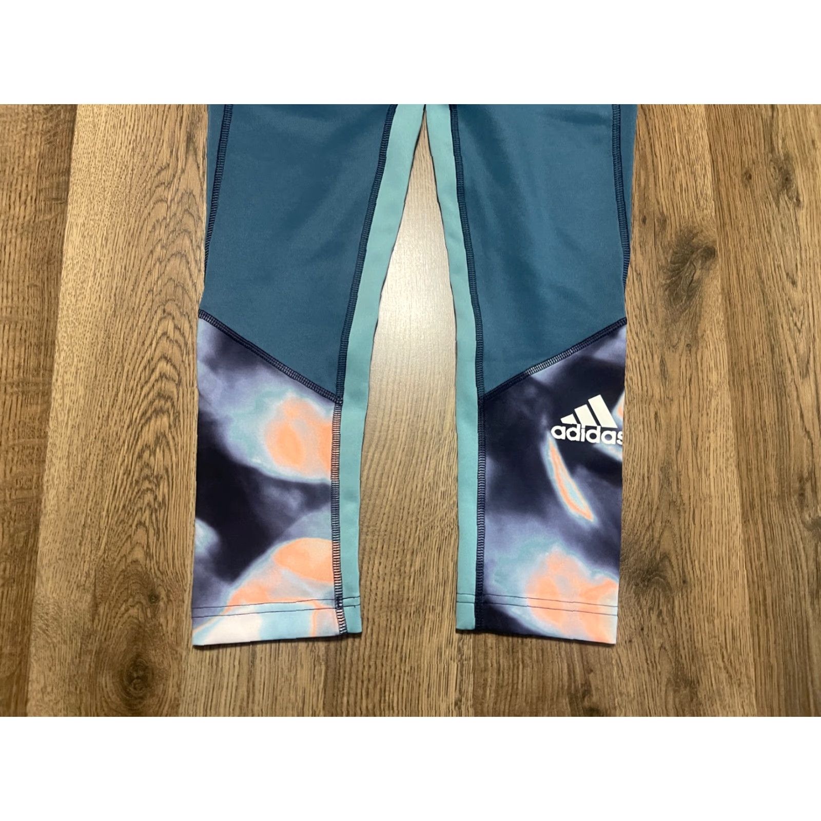 Adidas Adidas Primegreen Pants Women’s Small Blue Pink White Leggings AEROREADY Size 28" / US 6 / IT 42 - 3 Thumbnail