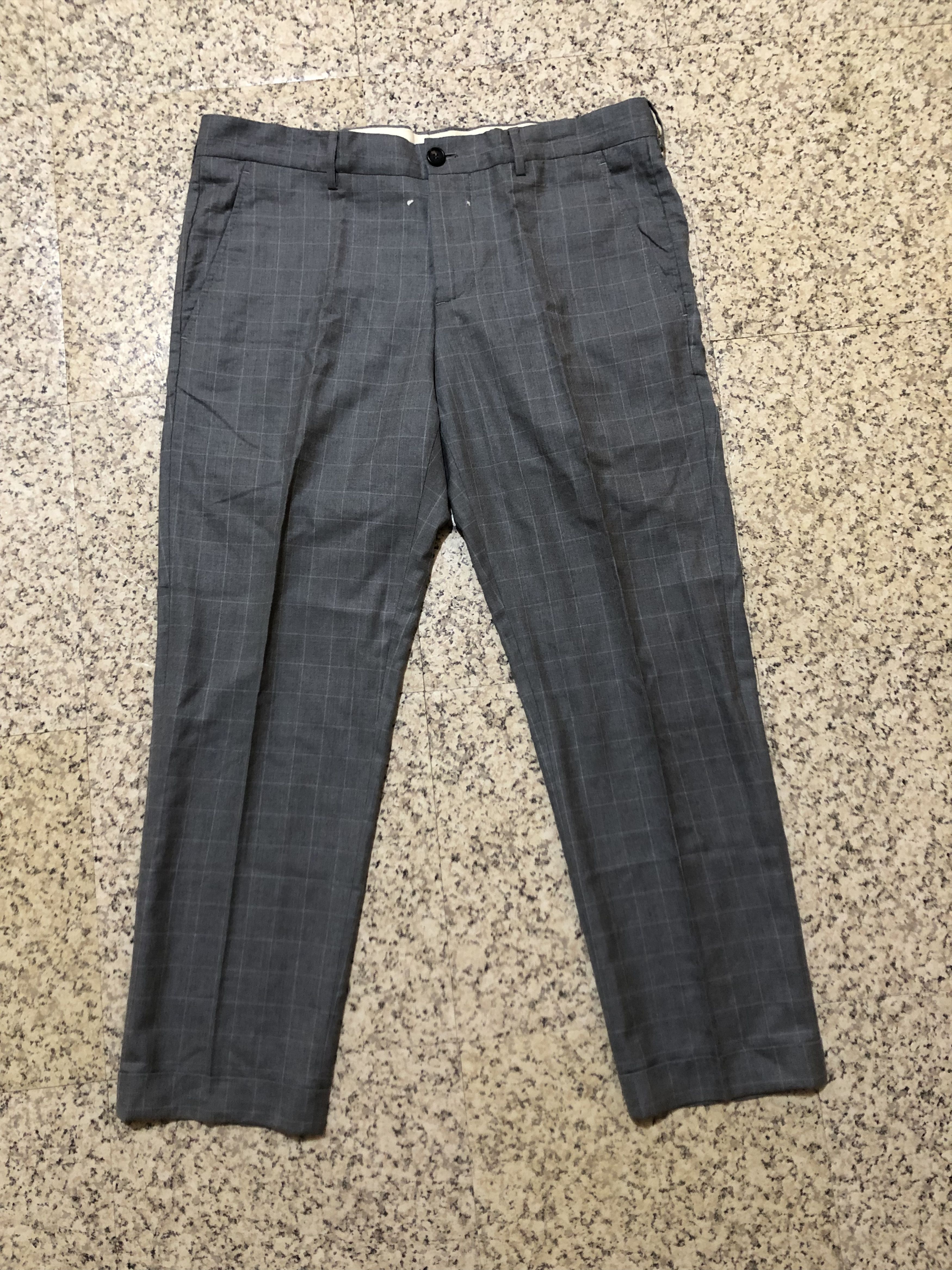 Brunello Cucinelli Brunello Cucinelli Windowpane Plaid Virgin Wool Trousers Size US 35 - 1 Thumbnail