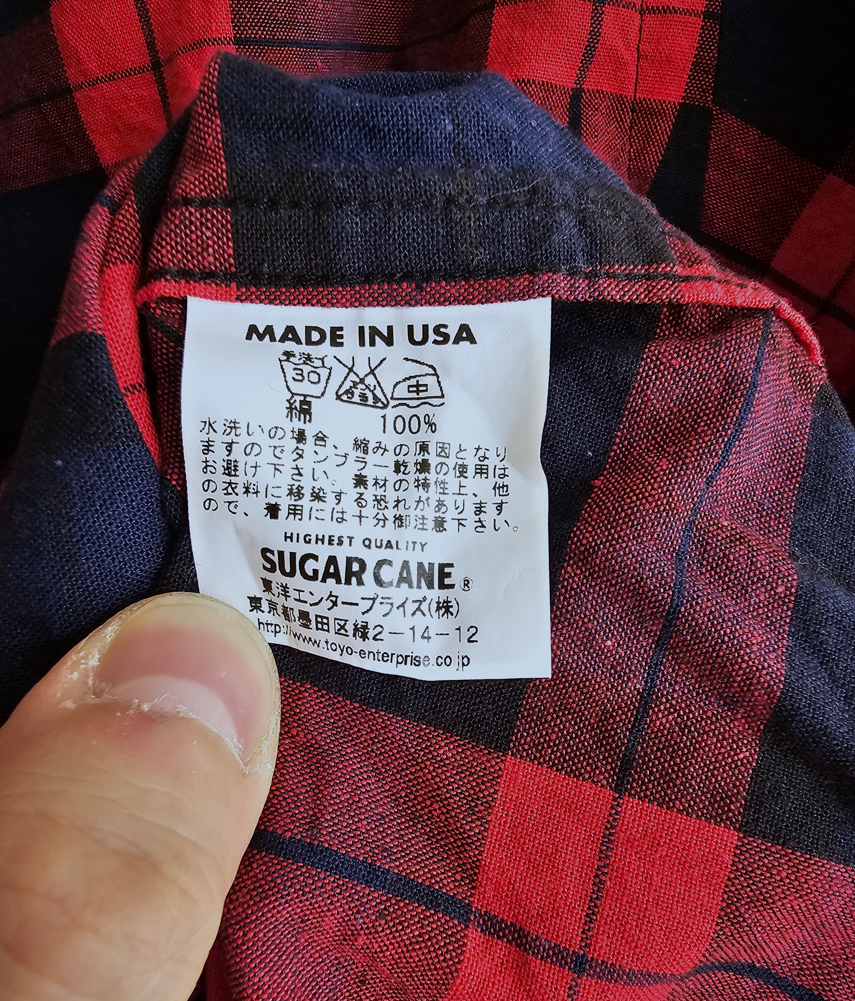 Sugar Cane Sugar Cane Long Sleeve Checkered Red Size US S / EU 44-46 / 1 - 6 Thumbnail