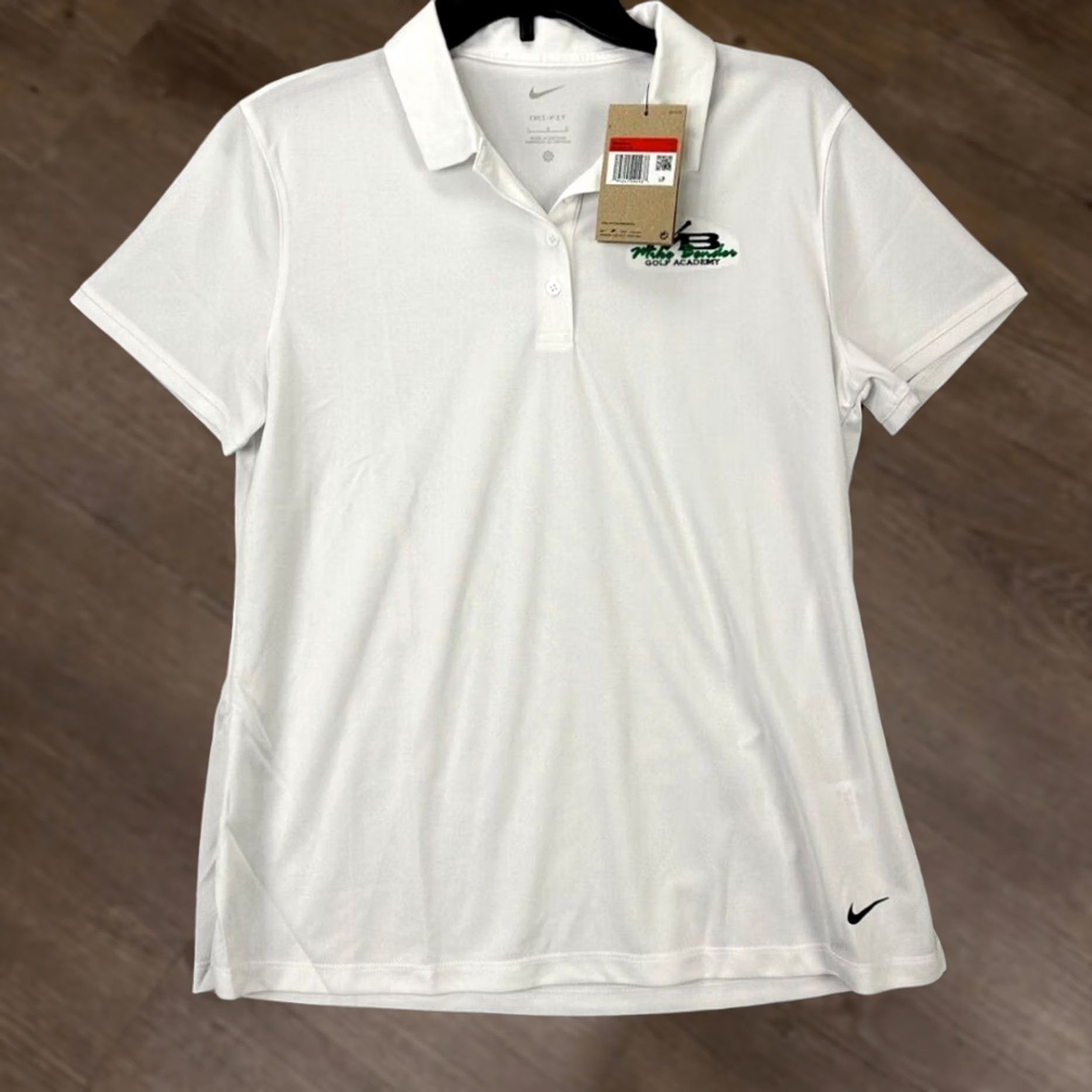 Nike Nike Shirt Womens Large White Dri-Fit Polo Golf Academy Rugby NEW Size L / US 10 / IT 46 - 1 Thumbnail