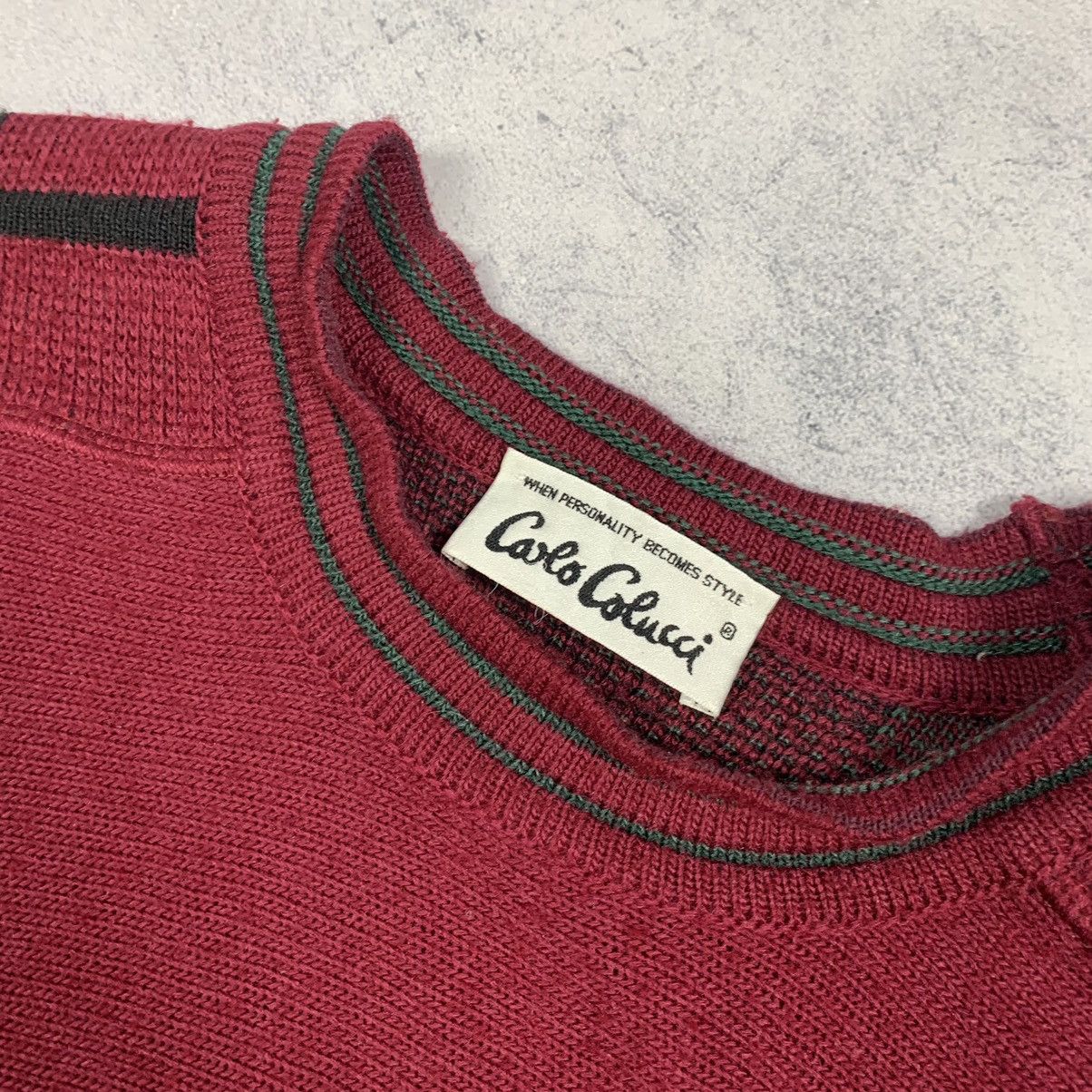 Carlo Colucci Vintage Carlo Collucci 3D Knit Wool Sweater West Germany 90s Size US M / EU 48-50 / 2 - 7 Thumbnail