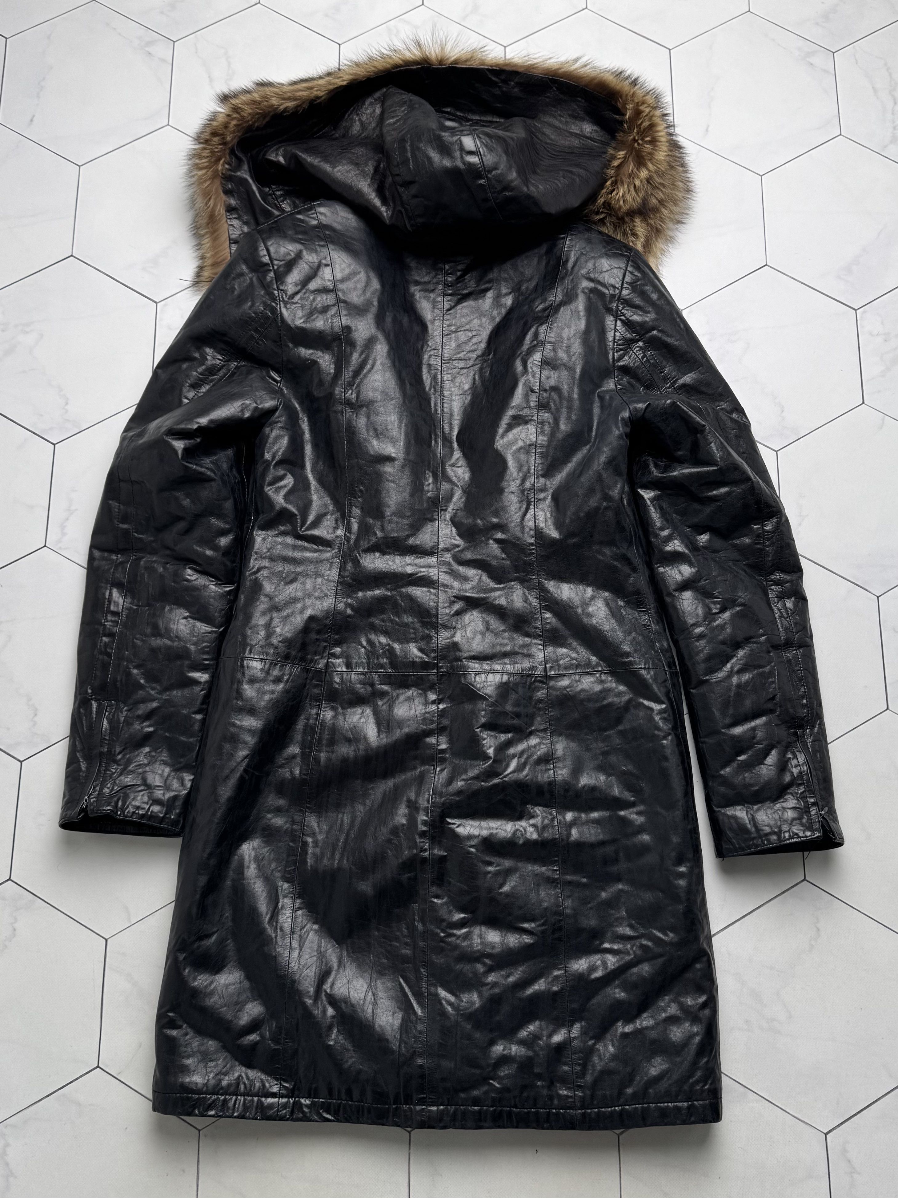 Vintage Vintage Real Sheepskin Hooded Coat (B550) Size L / US 10 / IT 46 - 14 Thumbnail