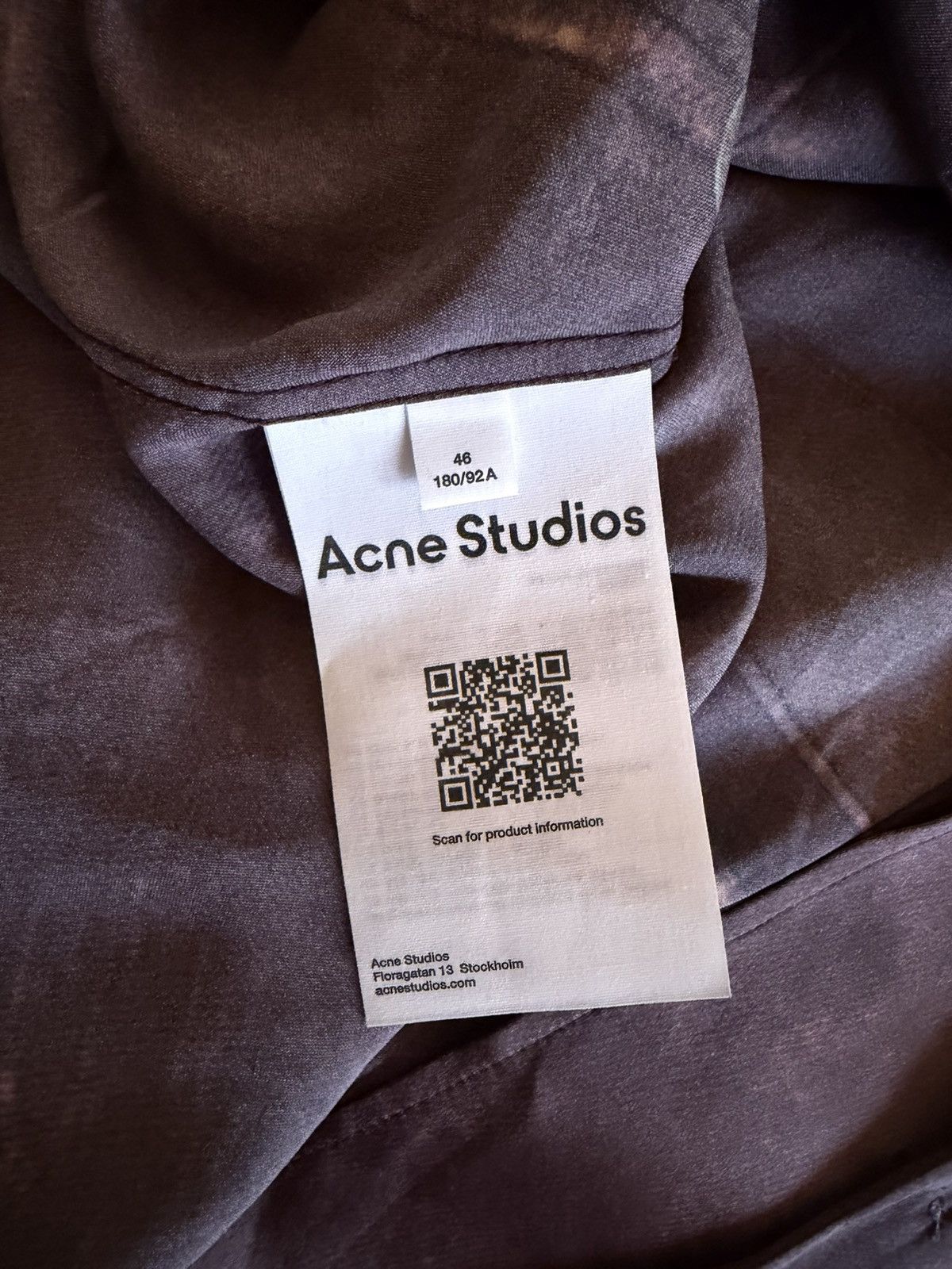 Acne Studios Acne Studios Trompe L’Oeil Print Button Up Shirt Size US S / EU 44-46 / 1 - 4 Thumbnail