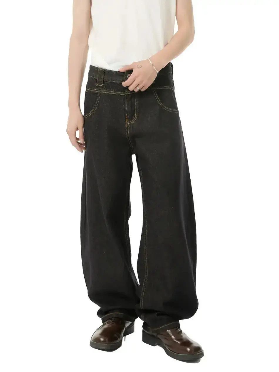 Japanese Brand Retro loose high street curved jeans Size US 32 / EU 48 - 6 Thumbnail