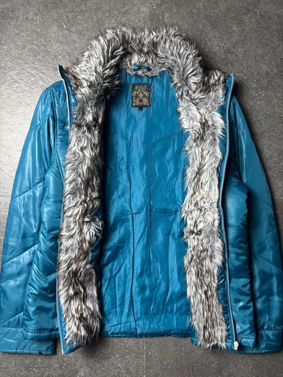 Japanese Brand 2000s Spinach Vkei Fur Warm Padded Bikers Jacket Size US L / EU 52-54 / 3 - 5 Thumbnail