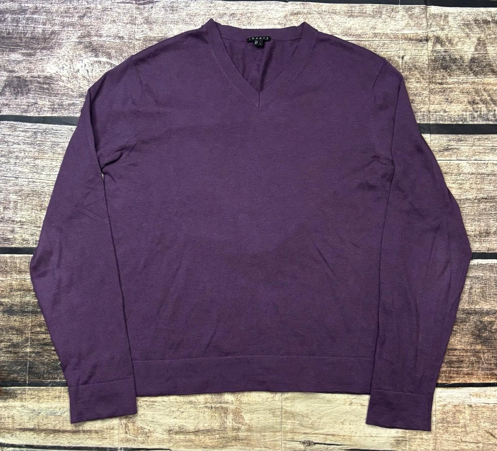 Theory Theory Sweater Mens Medium Leiman V-Neck Cashmere Cotton Size US M / EU 48-50 / 2 - 1 Thumbnail