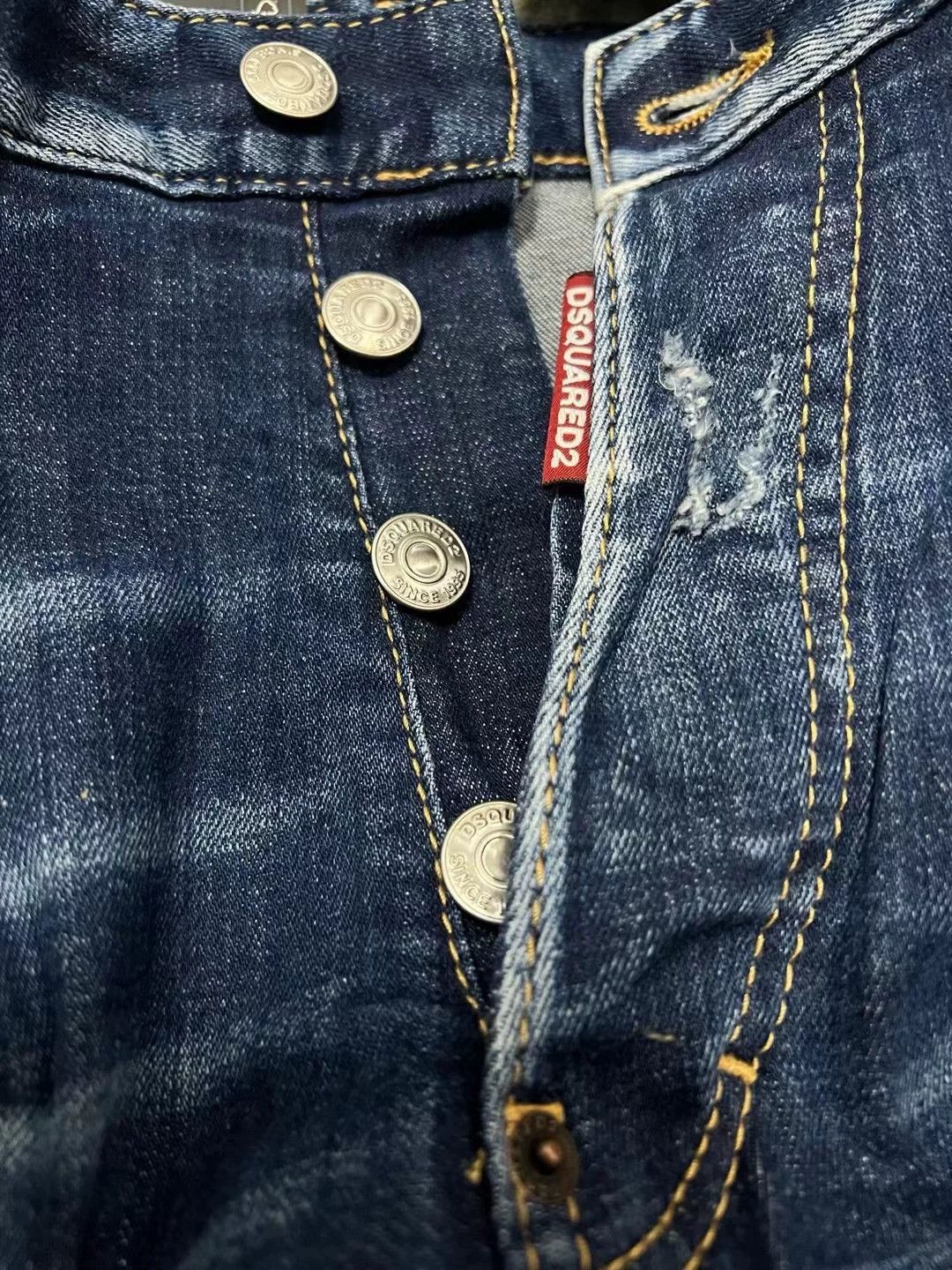 Dsquared2 Dsquared2 24 SS Blue Washed BRO Slim Straight 9/10 Size US 28 / EU 44 - 3 Thumbnail