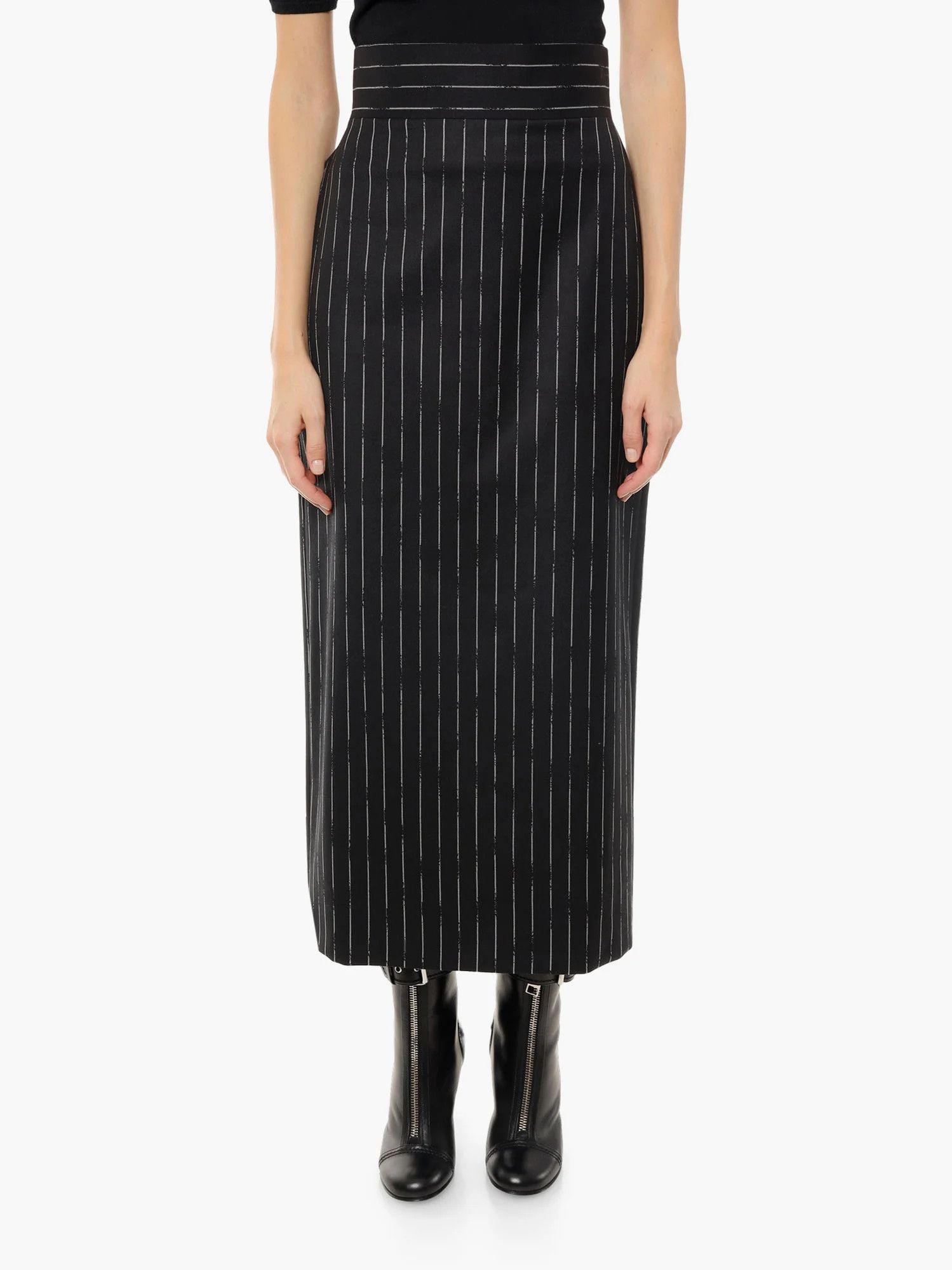 Alexander McQueen o1y0325 Maxi Skirt in Black Size 28" / US 6 / IT 42 - 3 Thumbnail