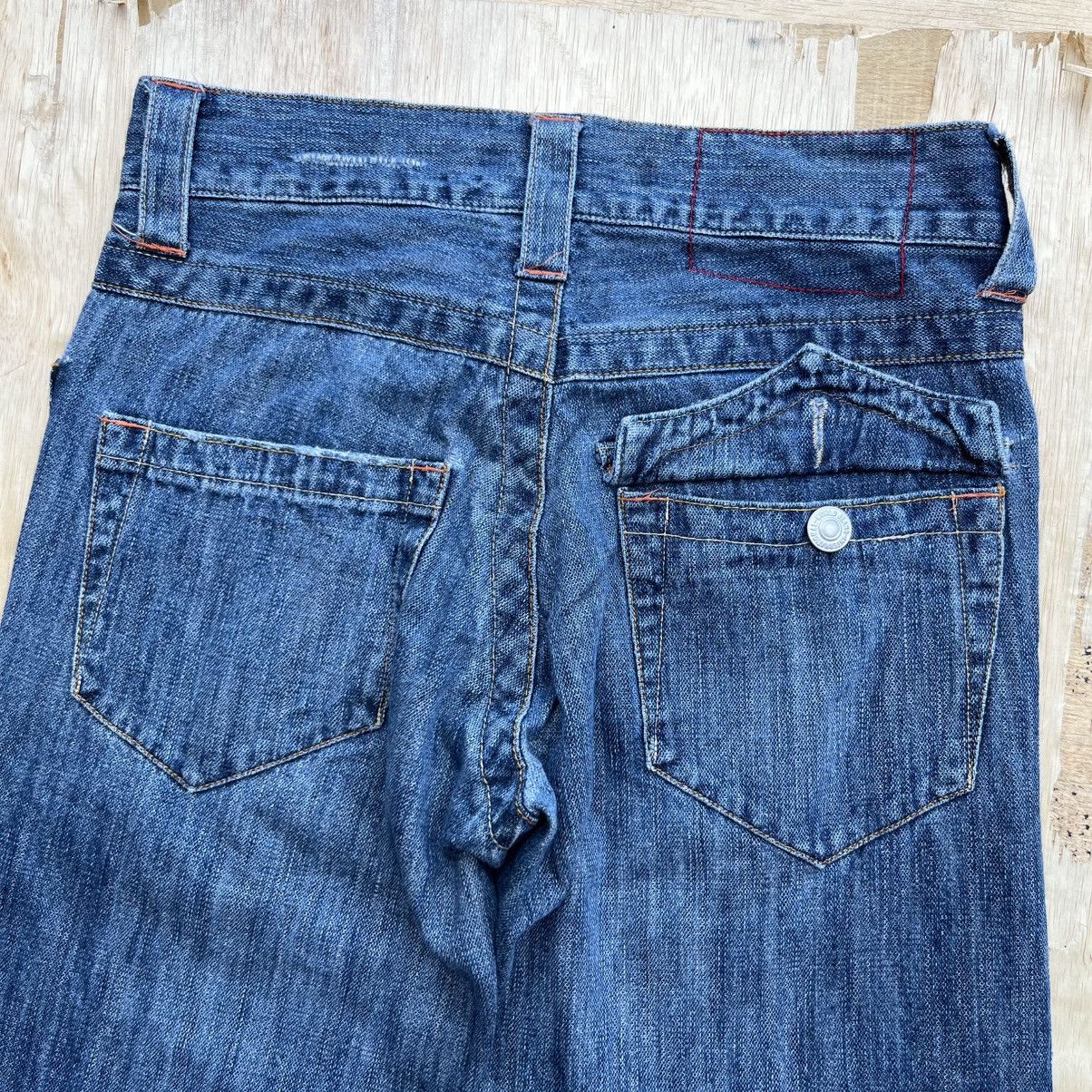 Japanese Brand DOMINATE HANDCRAFT DISTRESSED FLARE JEANS LIKE TORNADO MART Size US 30 / EU 46 - 9 Thumbnail