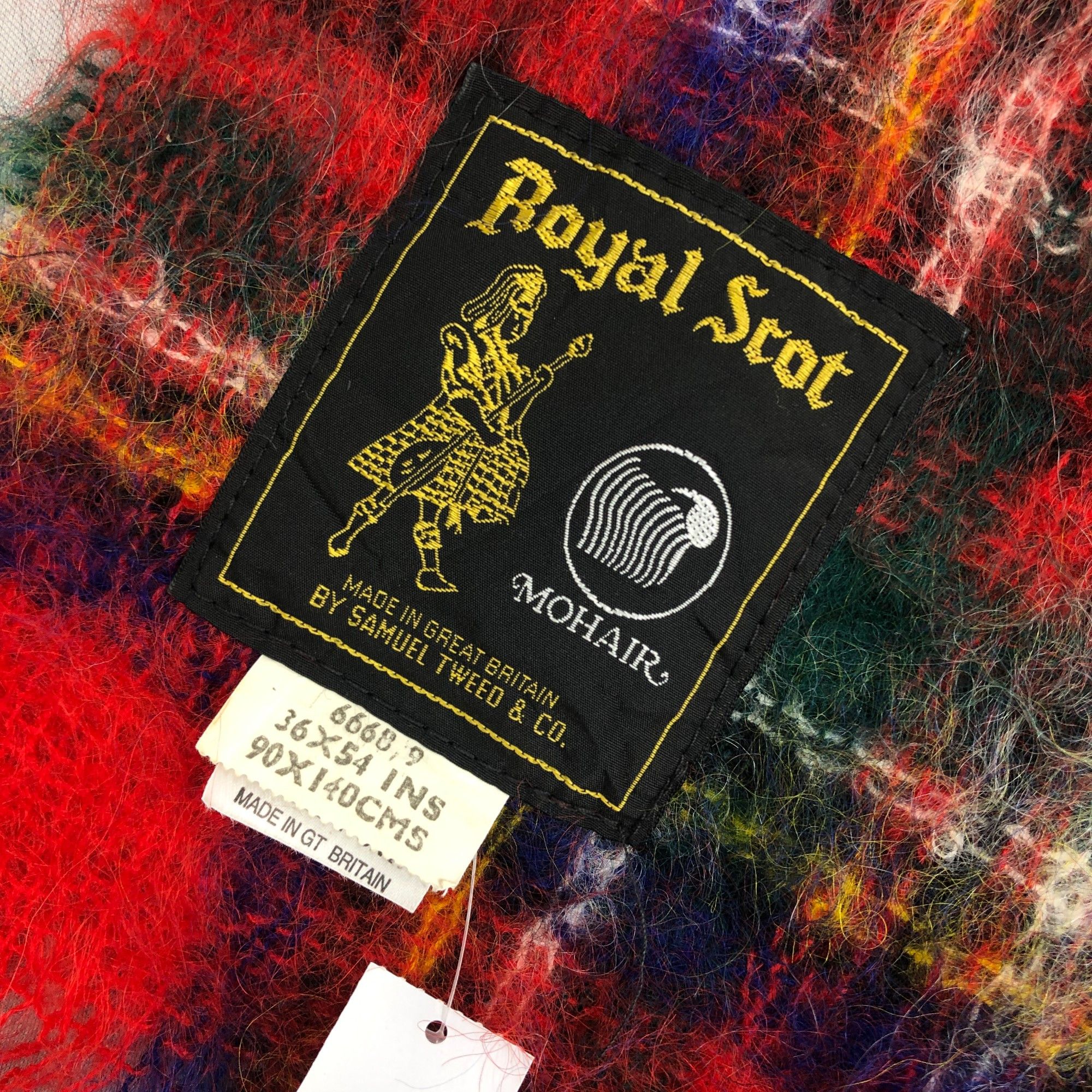 Japanese Brand Vintage Royal Scot Scarf Muffler Wool Mohair Plaid Scarves Size ONE SIZE - 5 Thumbnail