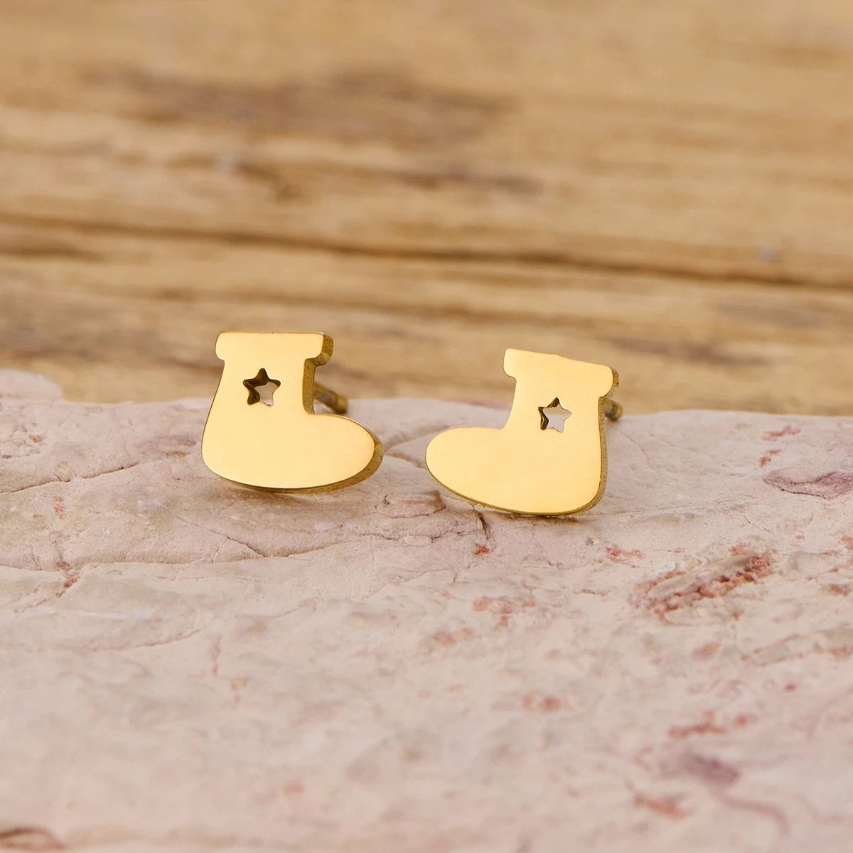 Jewelry Christmas Shoe Stud Earrings Charm Earring Gift Size ONE SIZE - 1 Thumbnail