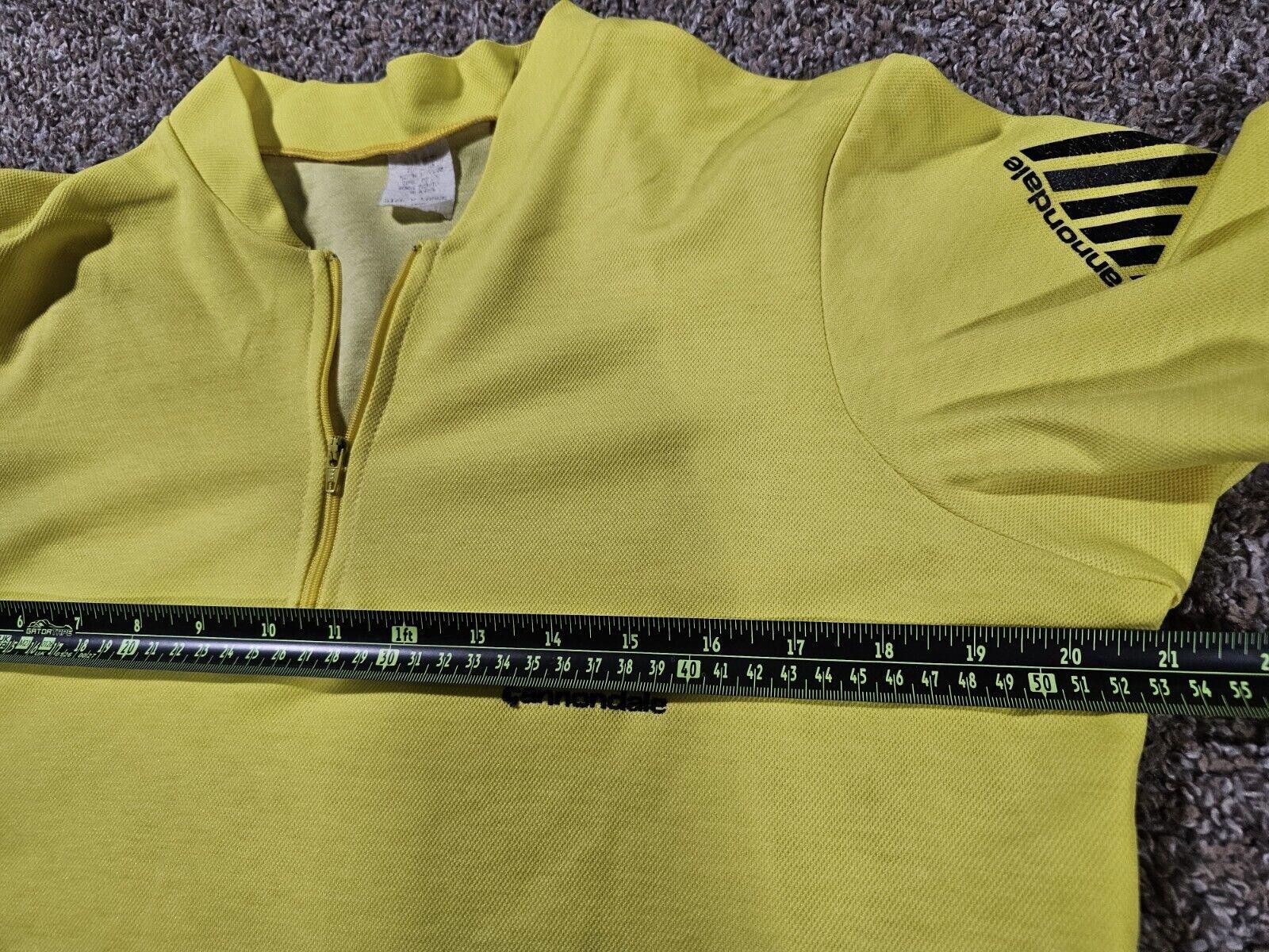 Designer Vintage Cannondale Cycling Jersey Yellow Zip XL USA MADE Size ONE SIZE - 5 Thumbnail