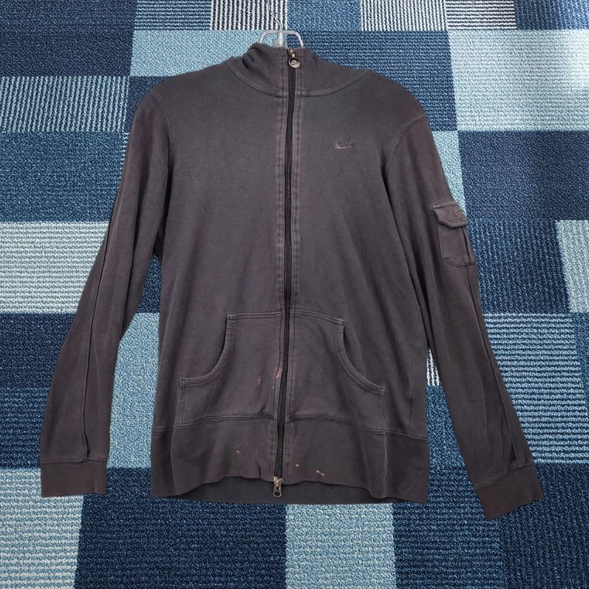 Nike Nike Jacket Womens M Medium Black Basic Full Zip Hooded Cotton Blend Short Sleeve? Size M / US 6-8 / IT 42-44 - 1 Thumbnail