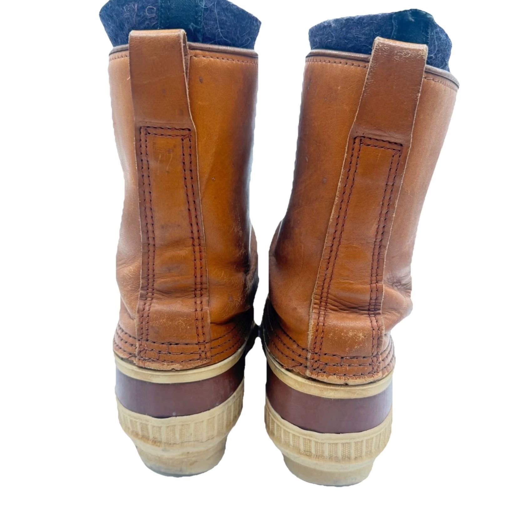 SOREL VINTAGE Sorel Kaufman Snow Boots Womens 6 Beige Wool Lined Lace Up Winter Canada Boots Ladies Wool Lined Mid-Calf Beige Size US 6 / IT 36 - 3 Thumbnail