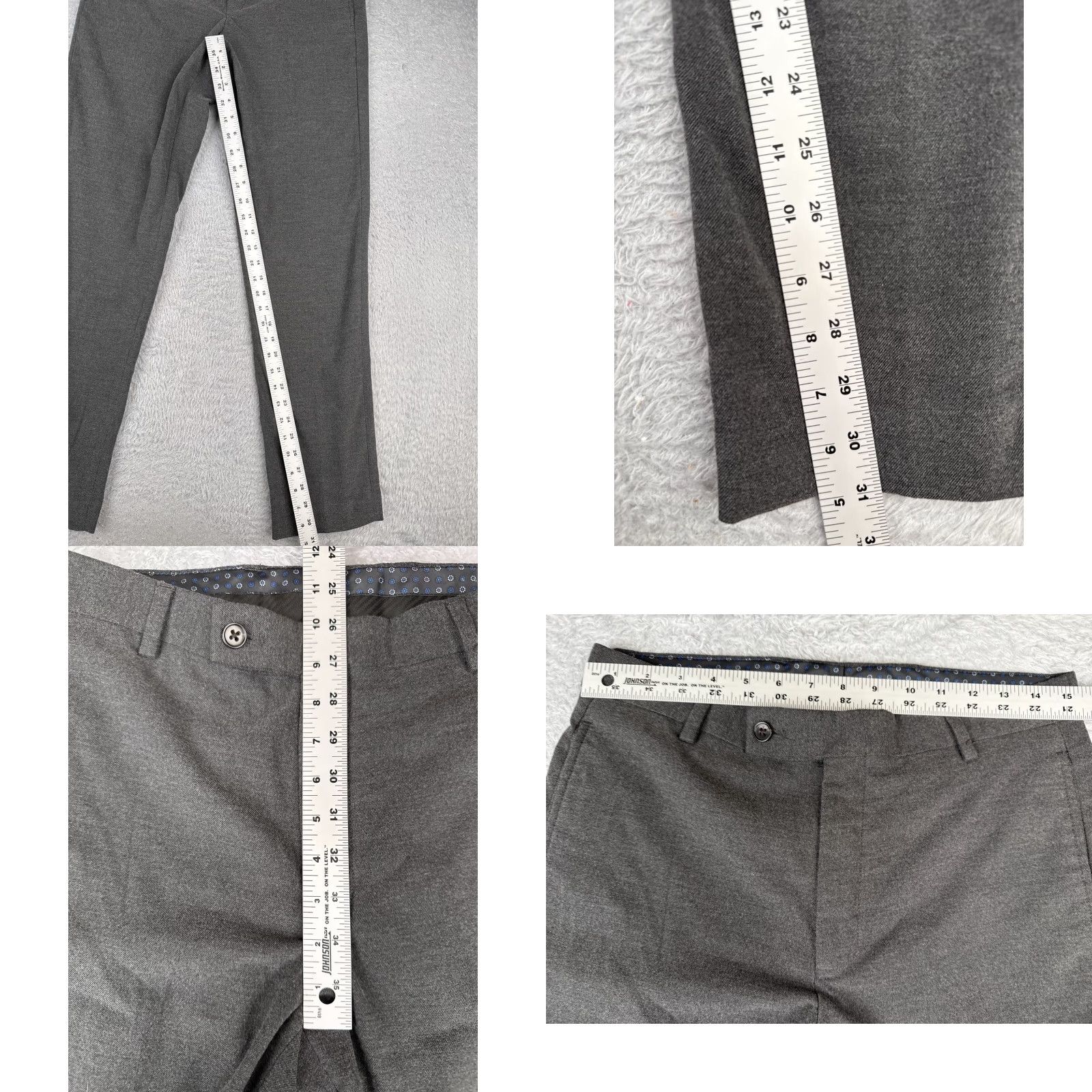 Ralph Lauren Lauren Ralph Lauren Pants Men 30 Gray Black Label Polyester Rayon Flat Front 32L Dress Pants Size US 30 / EU 46 - 8 Thumbnail