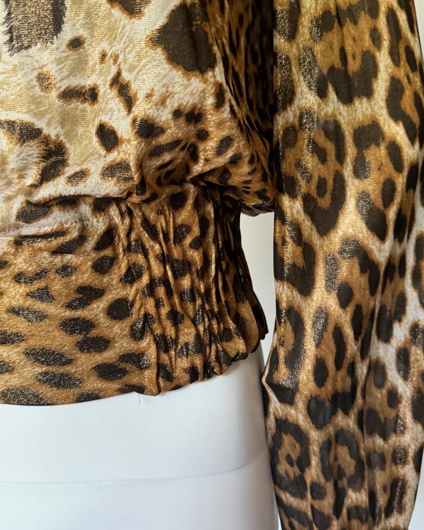 Tom Ford × Yves Saint Laurent Yves Saint Laurent by Tom Ford Leopard Blouse, SS 2002 Size S / US 4 / IT 40 - 2 Thumbnail