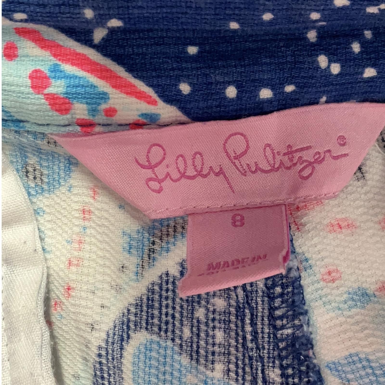 Other Lilly Pulitzer Adie Shorts Size 8 Indigo Star Struck Size 30" / US 8 / IT 44 - 3 Thumbnail