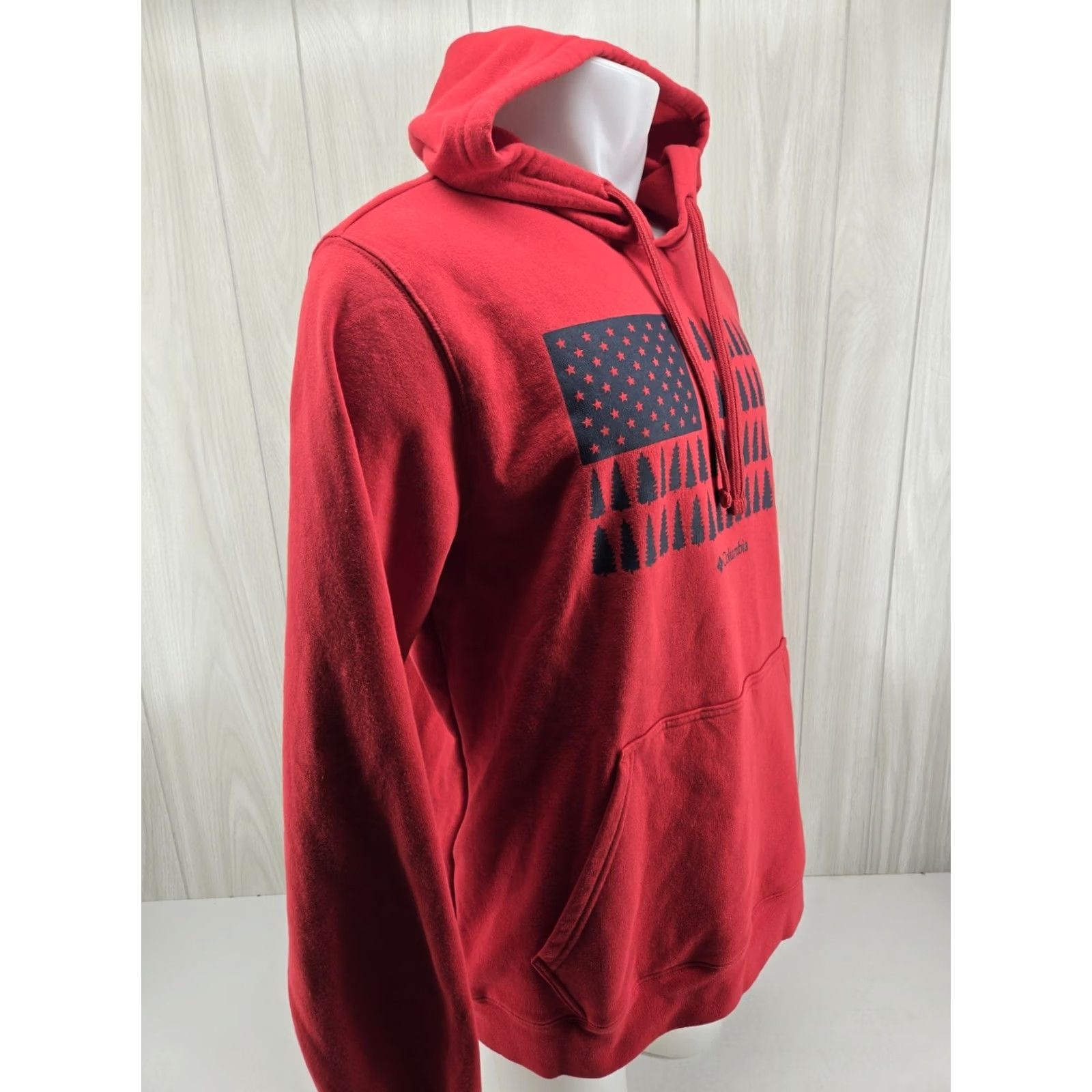 Vintage Columbia Hoodie Red American Flag Graphic Hooded Pullover Size Large Men Size US L / EU 52-54 / 3 - 6 Thumbnail