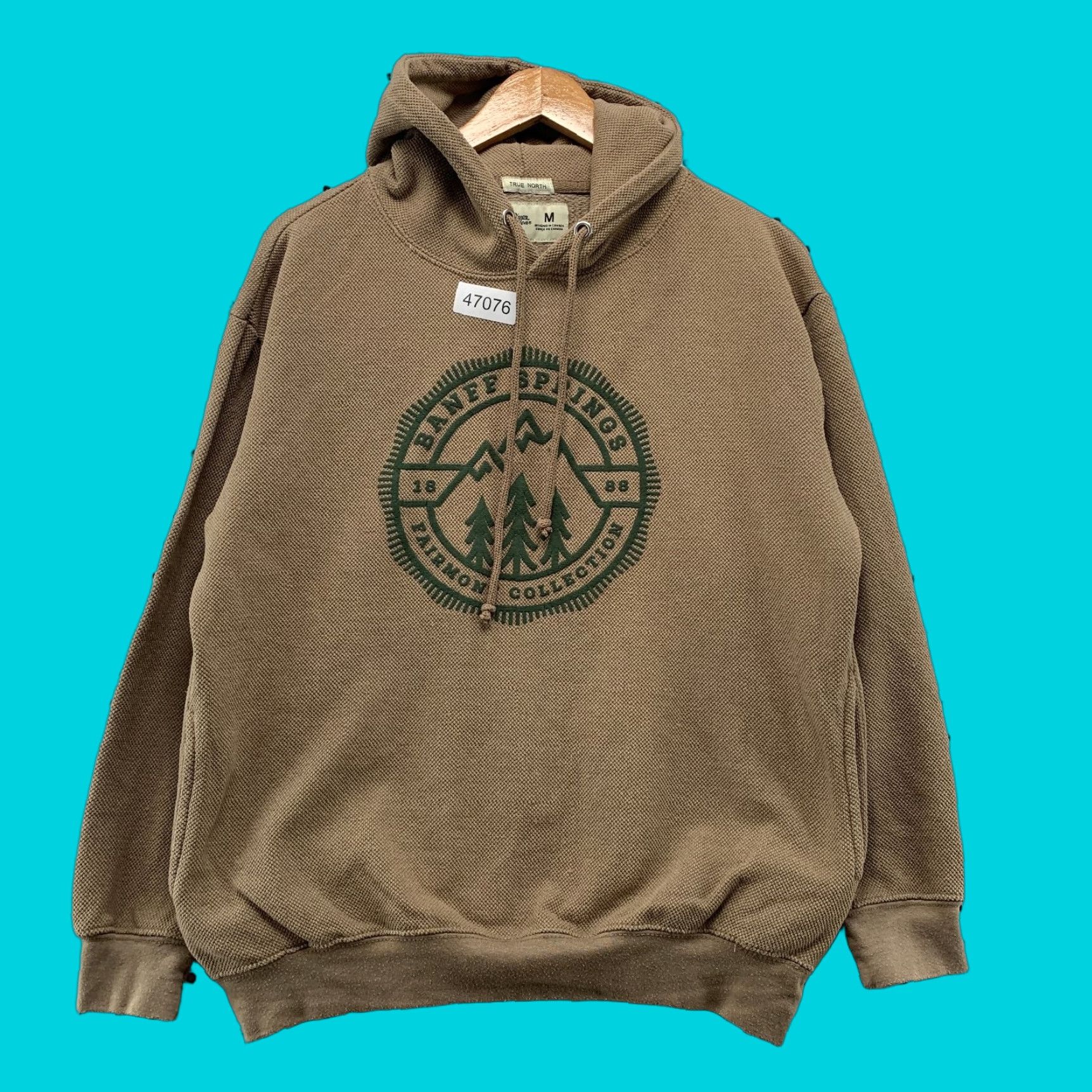 Vintage river wear Banff Springs Hoodie Sweatshirt Mens M Brown Logo Hooded Outdoor Canada Size US M / EU 48-50 / 2 - 1 Thumbnail