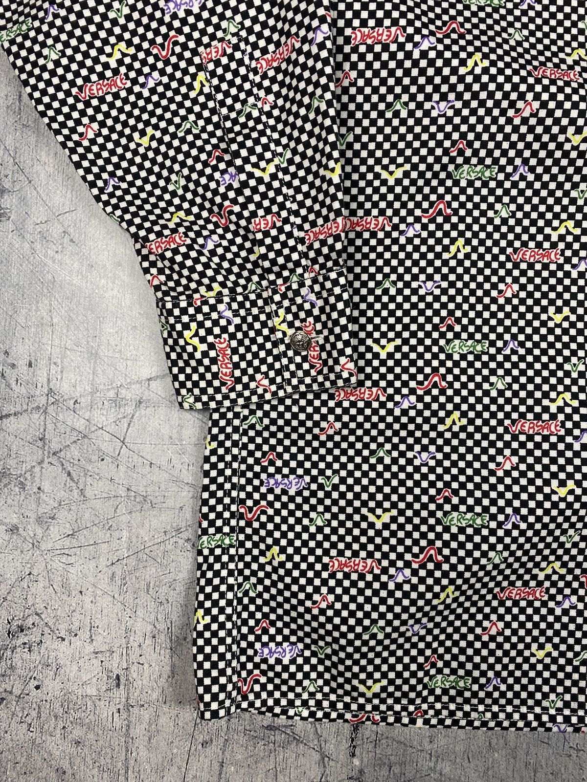 Versace Jeans Couture Versace Jeans Couture Checkerboard Medusa Button Up Shirt Size US M / EU 48-50 / 2 - 10 Thumbnail