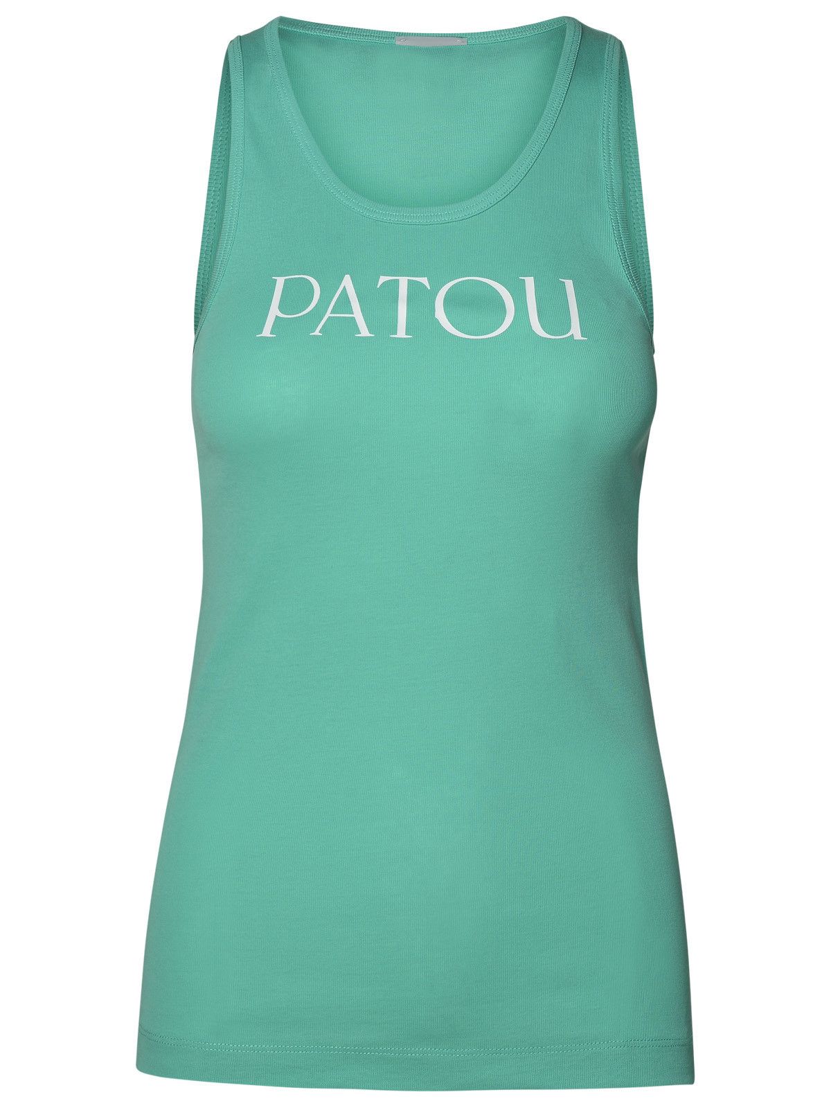 image of Patou Light Blue Cotton Tank Top in Green, Women's (Size Small)