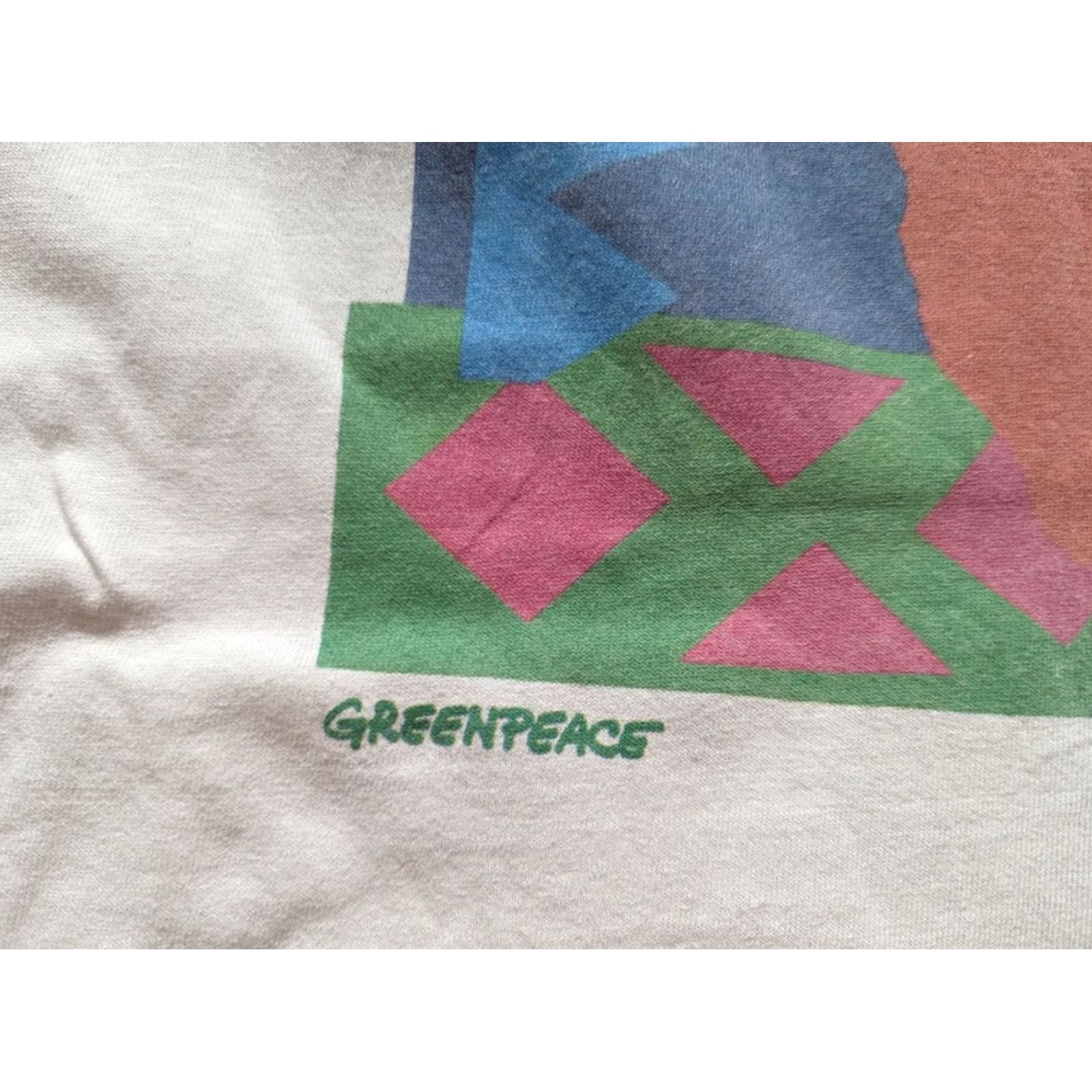 Vintage VINTAGE Save the elephant Greenpeace Tucker Ware Shirt Single Stitch White S XS Mens Size US S / EU 44-46 / 1 - 4 Thumbnail