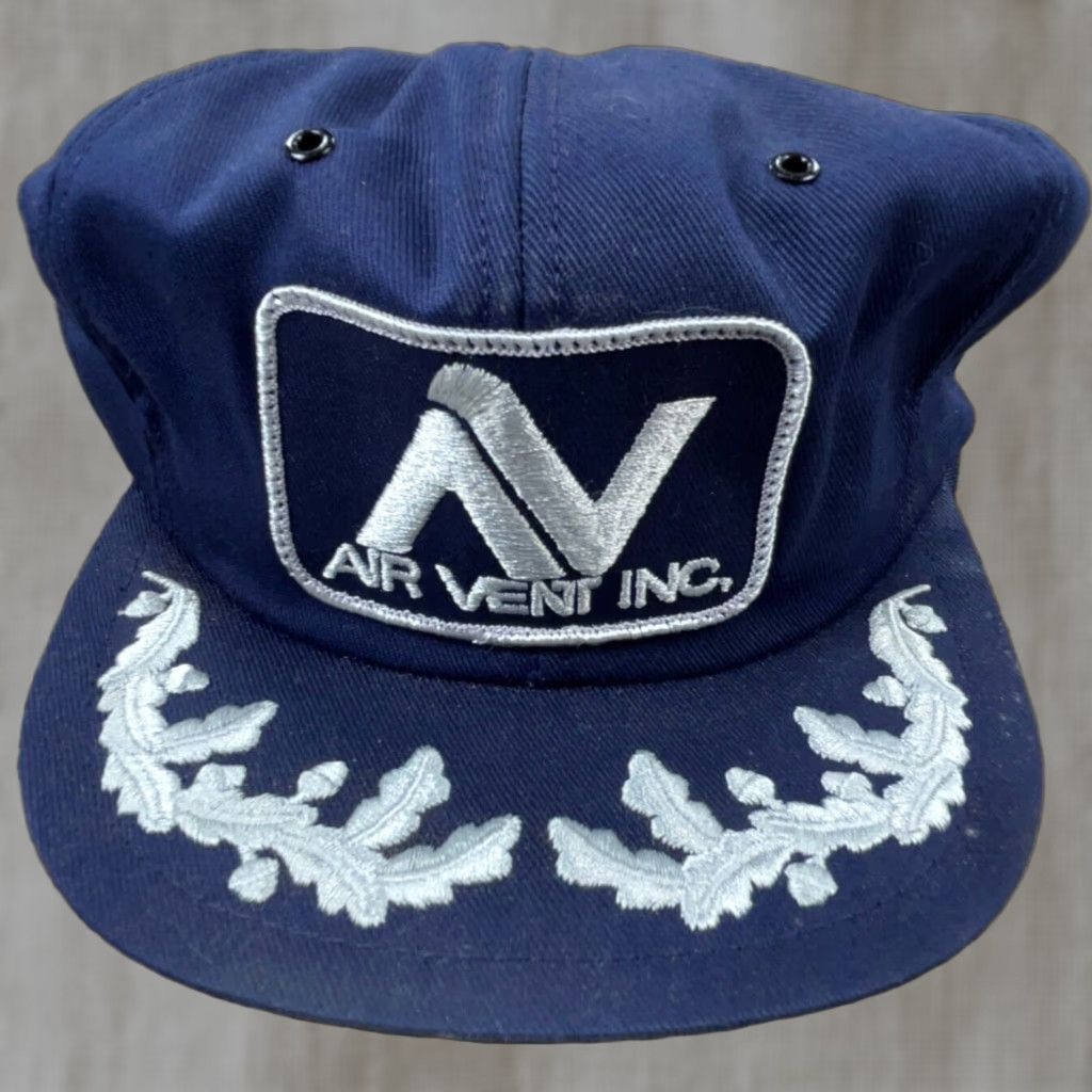J Brand VINTAGE K-Brand Trucker Hat Snapback Blue Silver USA Patch 80s Retro Mens One Size Size ONE SIZE - 1 Thumbnail