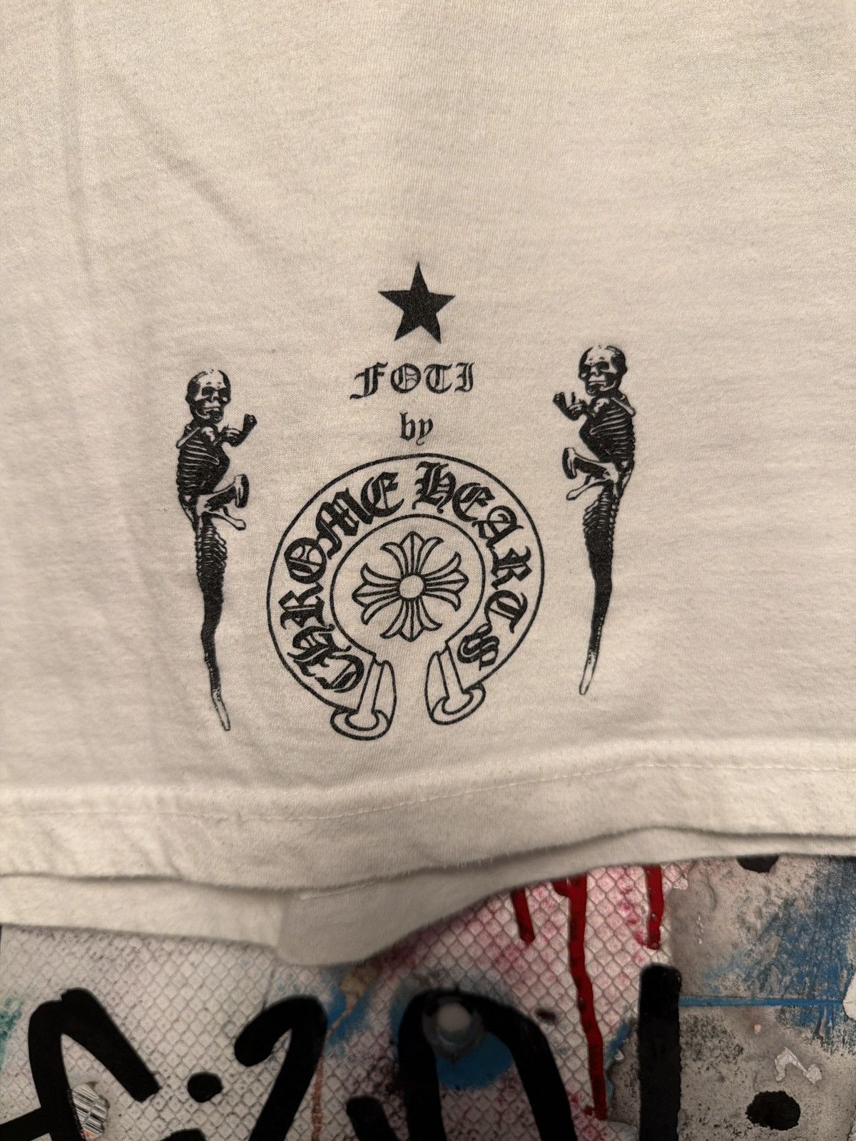Chrome Hearts Chrome Hearts x Joe Foti Skull Dog Striped Graphic Tee Small Size US S / EU 44-46 / 1 - 4 Thumbnail
