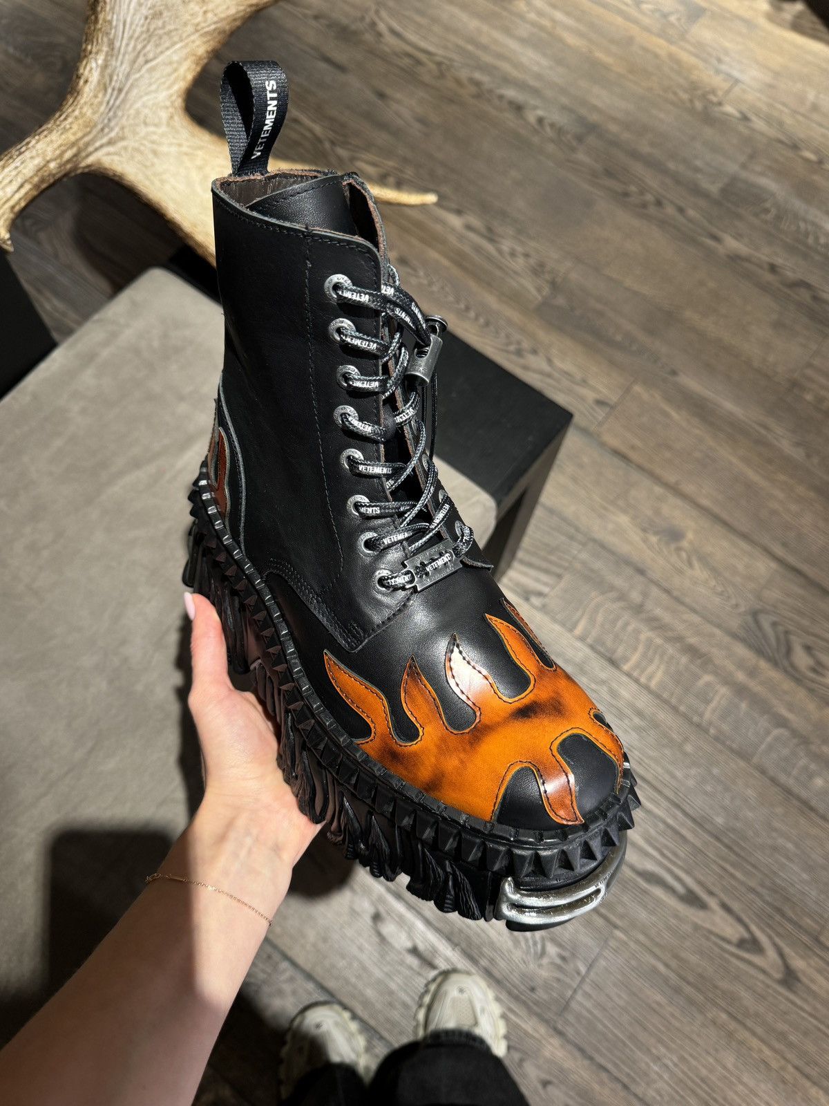 New Rock × Vetements Vetements New Rock Black Flame Boots Size US 6 / EU 39 - 2 Thumbnail