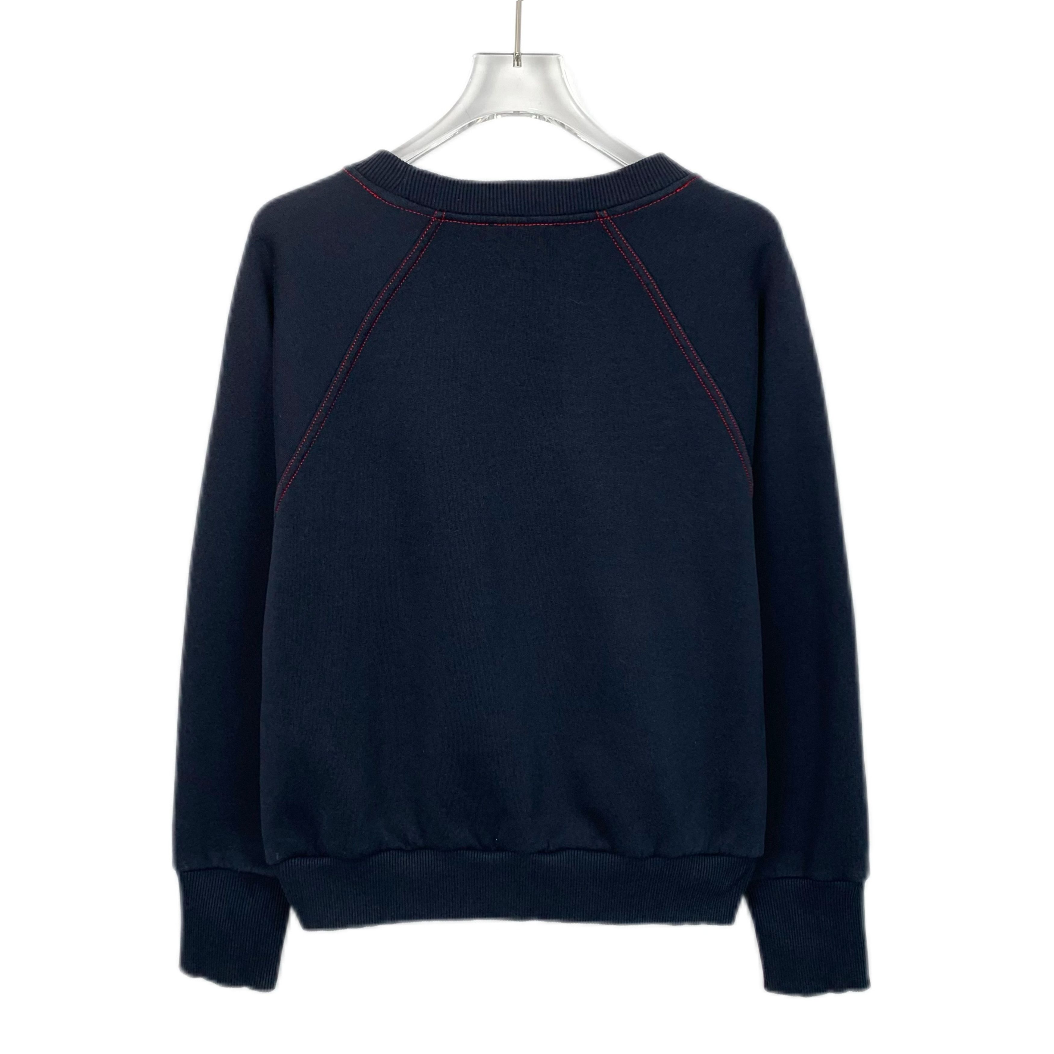 Burberry Burberry Navy Logo Embroidered Cotton Sweatshirt (Size S) Size US S / EU 44-46 / 1 - 8 Thumbnail