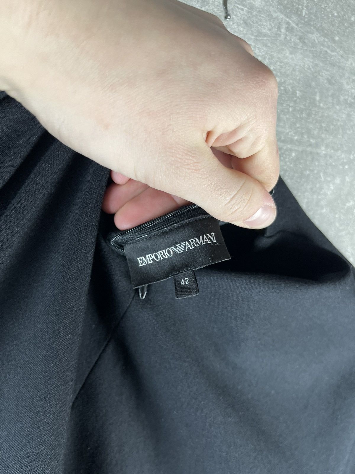 Emporio Armani Emporio Armani Zip Neck Mock Turtleneck Top Black Size 42 Size S / US 4 / IT 40 - 10 Thumbnail