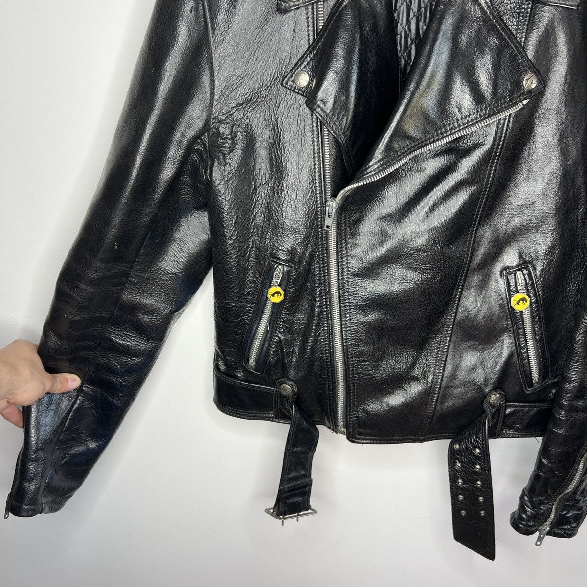 Designer 90s Real Leather Vintage Ramones Punk Biker Goth y2k Jacket Size US M / EU 48-50 / 2 - 5 Thumbnail