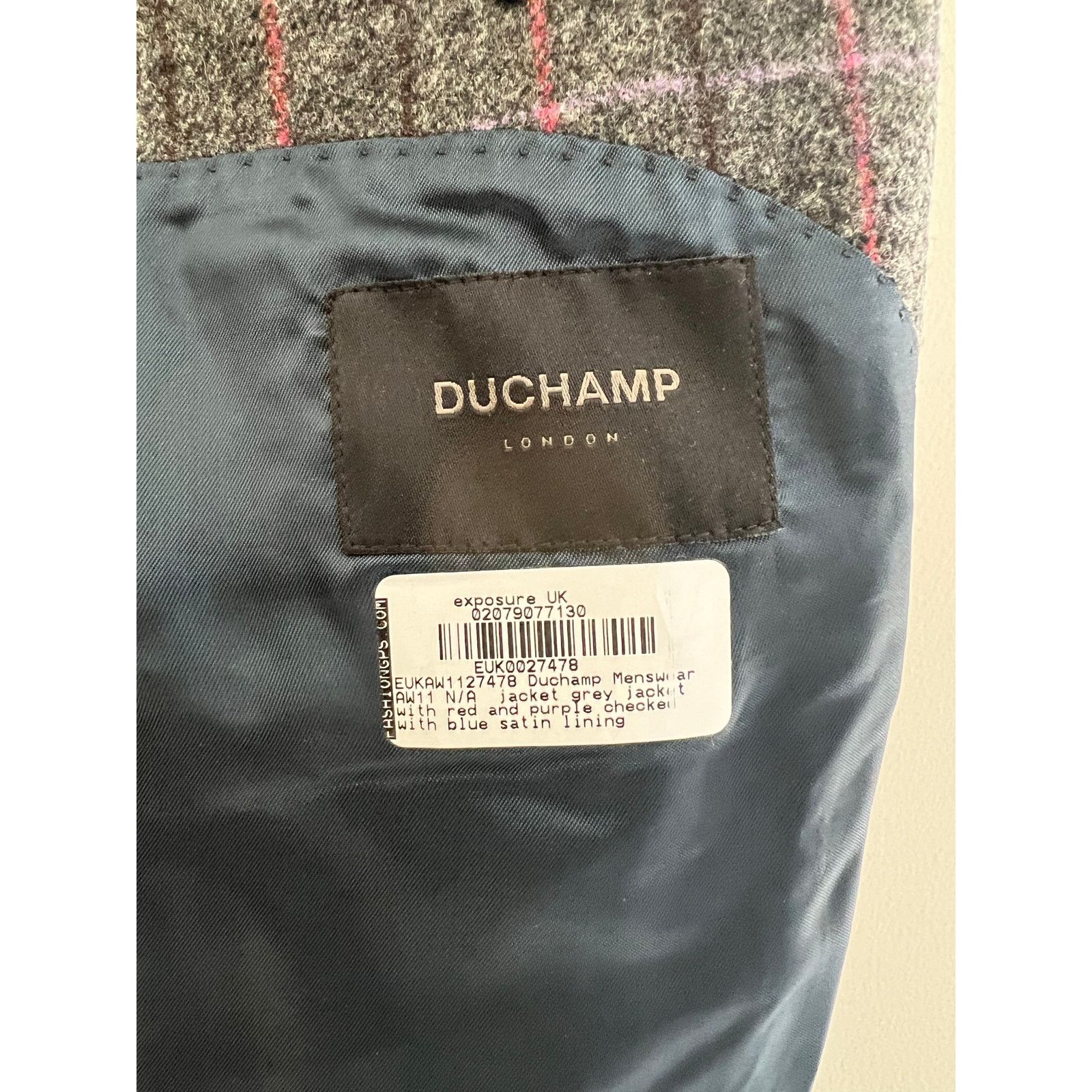 Duchamp Duchamp Lambswool Plaid Overcoat Satin Lining Size 40 Size US M / EU 48-50 / 2 - 9 Thumbnail