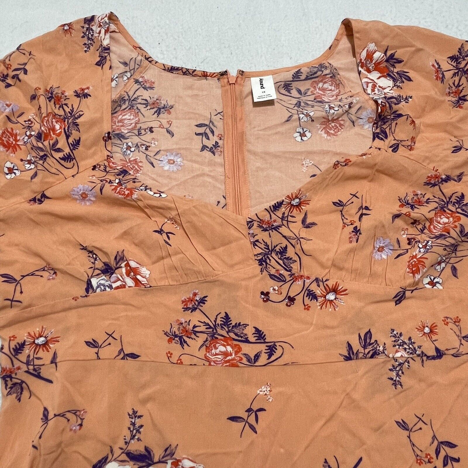 Nordstrom Abound Skater Dress Coral Aster Bouquet Pink Size XL / US 12-14 / IT 48-50 - 6 Thumbnail