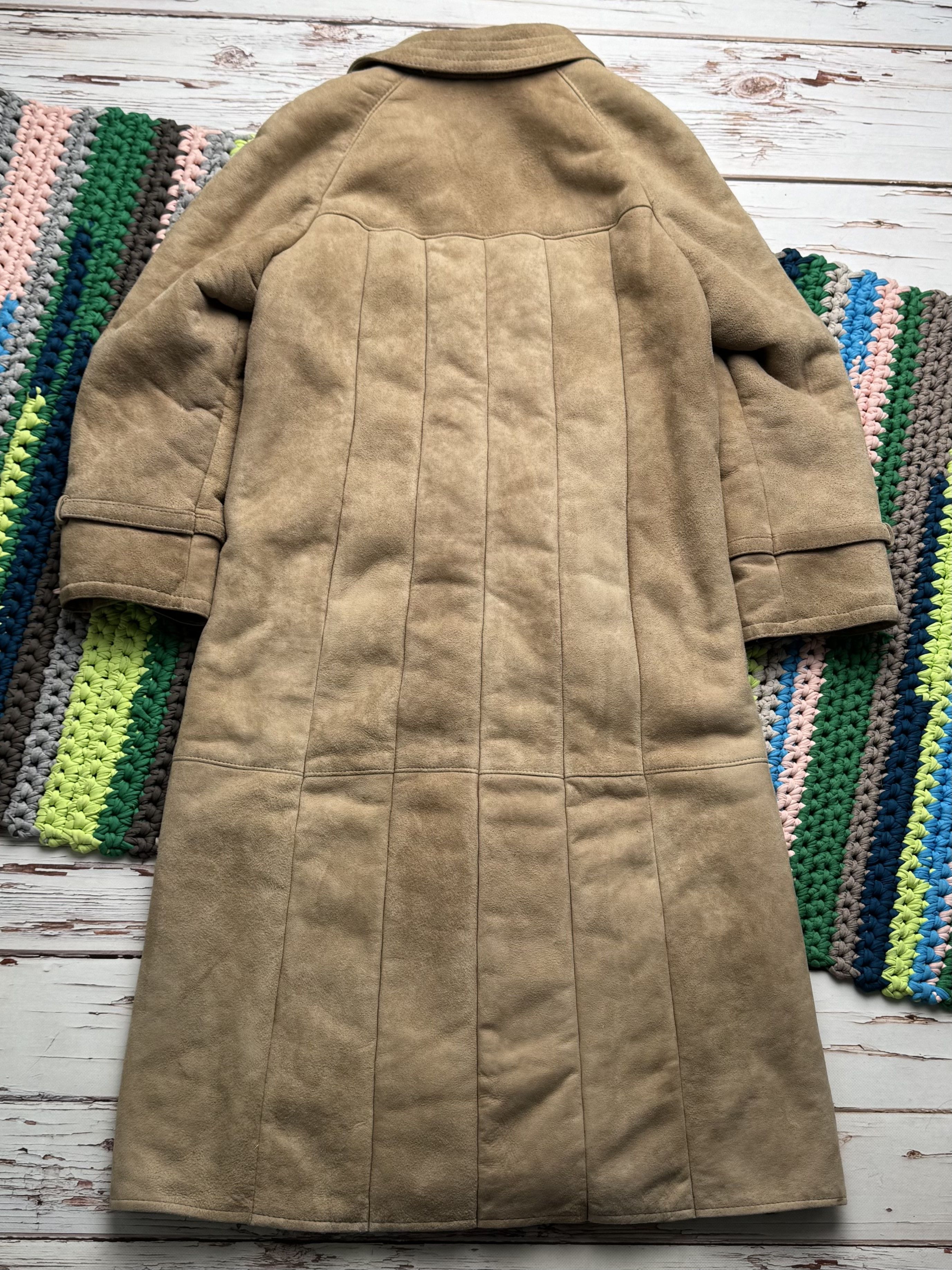 Vintage Y2K Shearling Leather Maxi Coat Longline Winter Y2K (ET1) Size L / US 10 / IT 46 - 10 Thumbnail