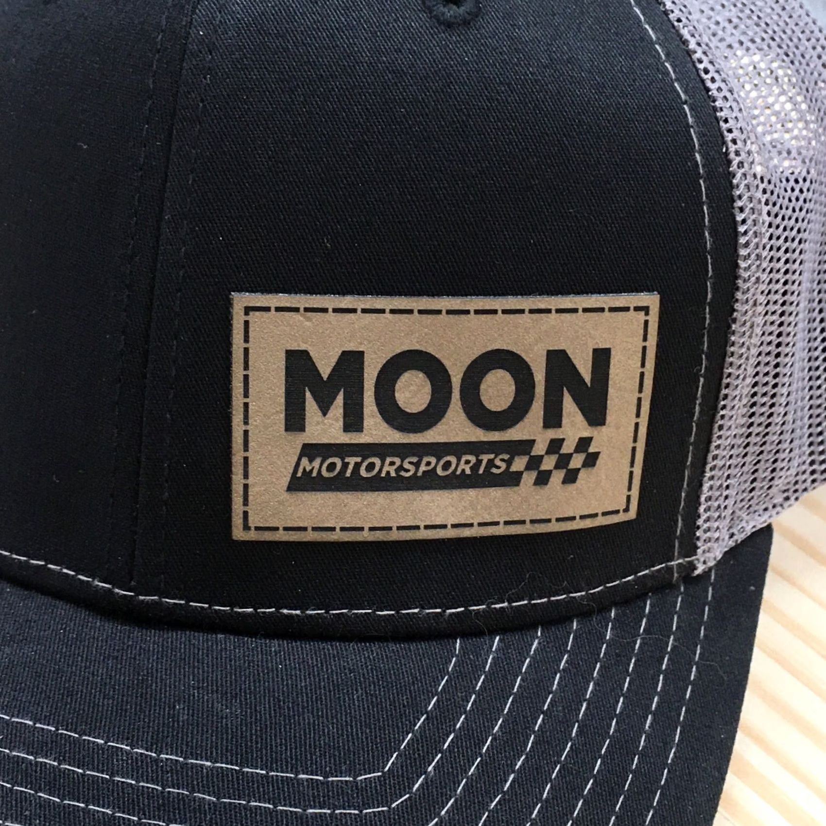 Vintage Richardson Moon Motorsports Trucker Hat Men Black OS Adjustable Embroidered Logo Size ONE SIZE - 3 Thumbnail