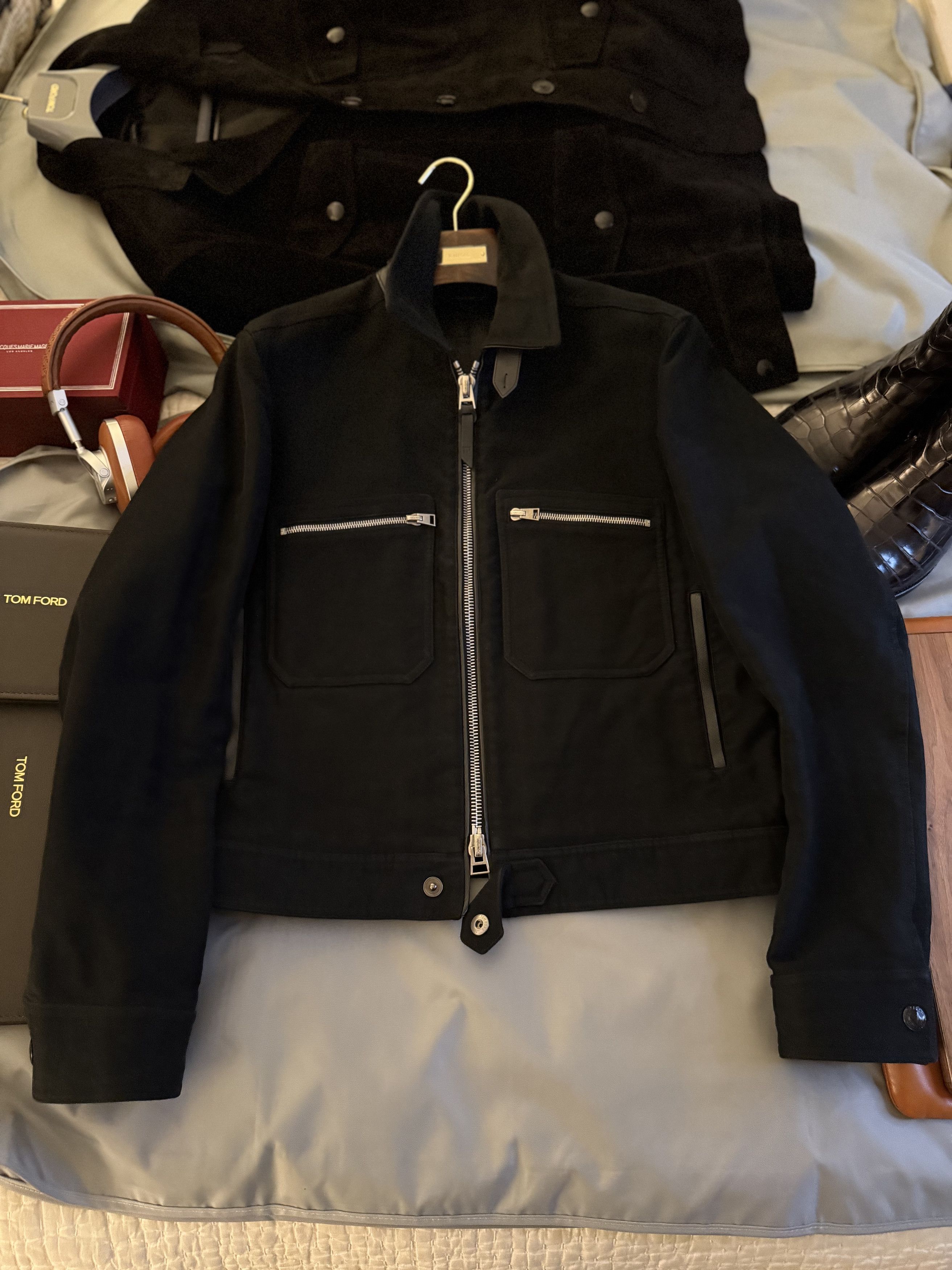 Tom Ford Coveted Ultra-Rare $4,100 w/tax Moleskin Leather Accents Size US M / EU 48-50 / 2 - 2 Thumbnail