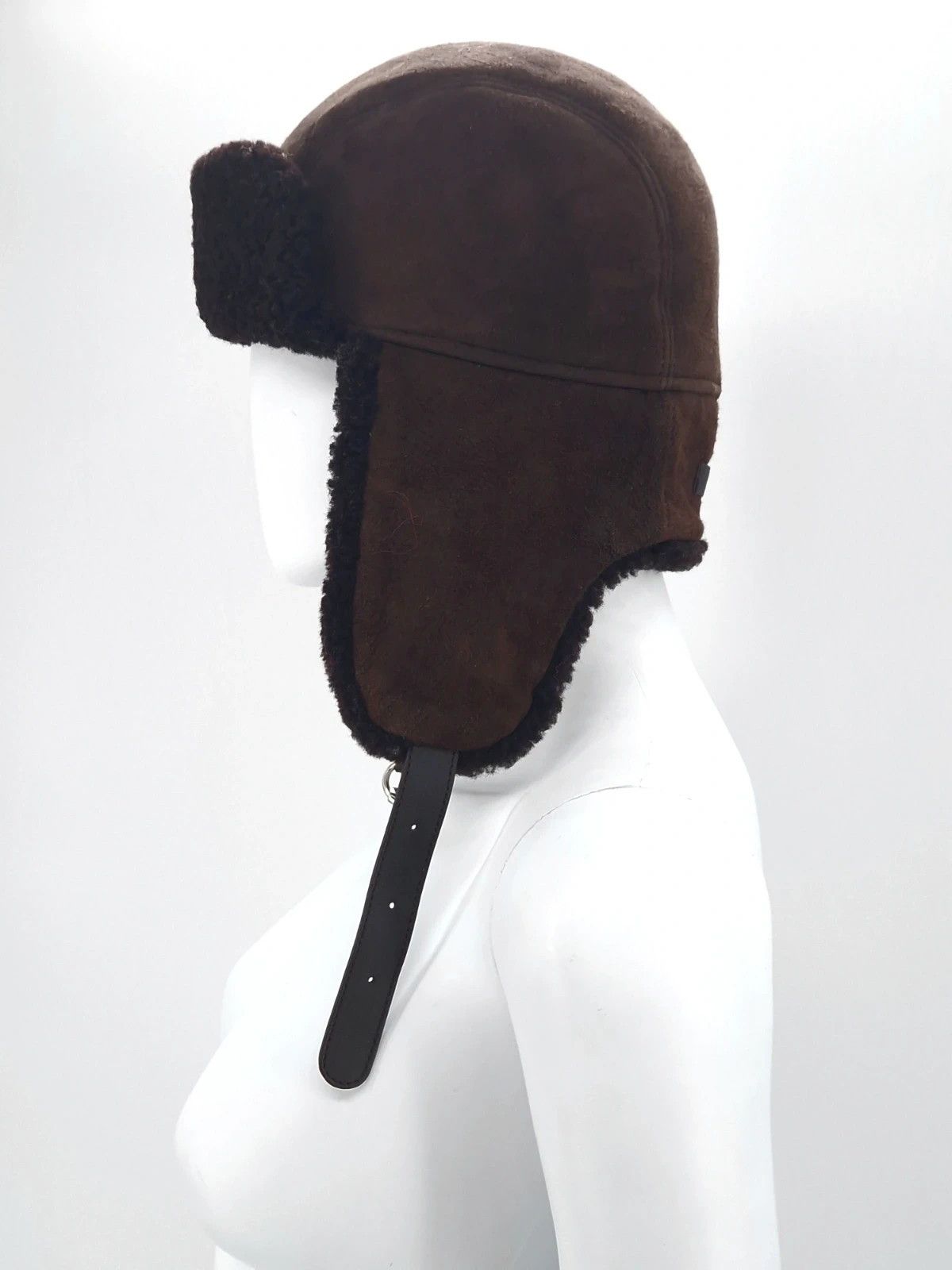 Gucci GUCCI by Tom Ford Shearling Trapper Hat in Brown Suede Size ONE SIZE - 8 Thumbnail