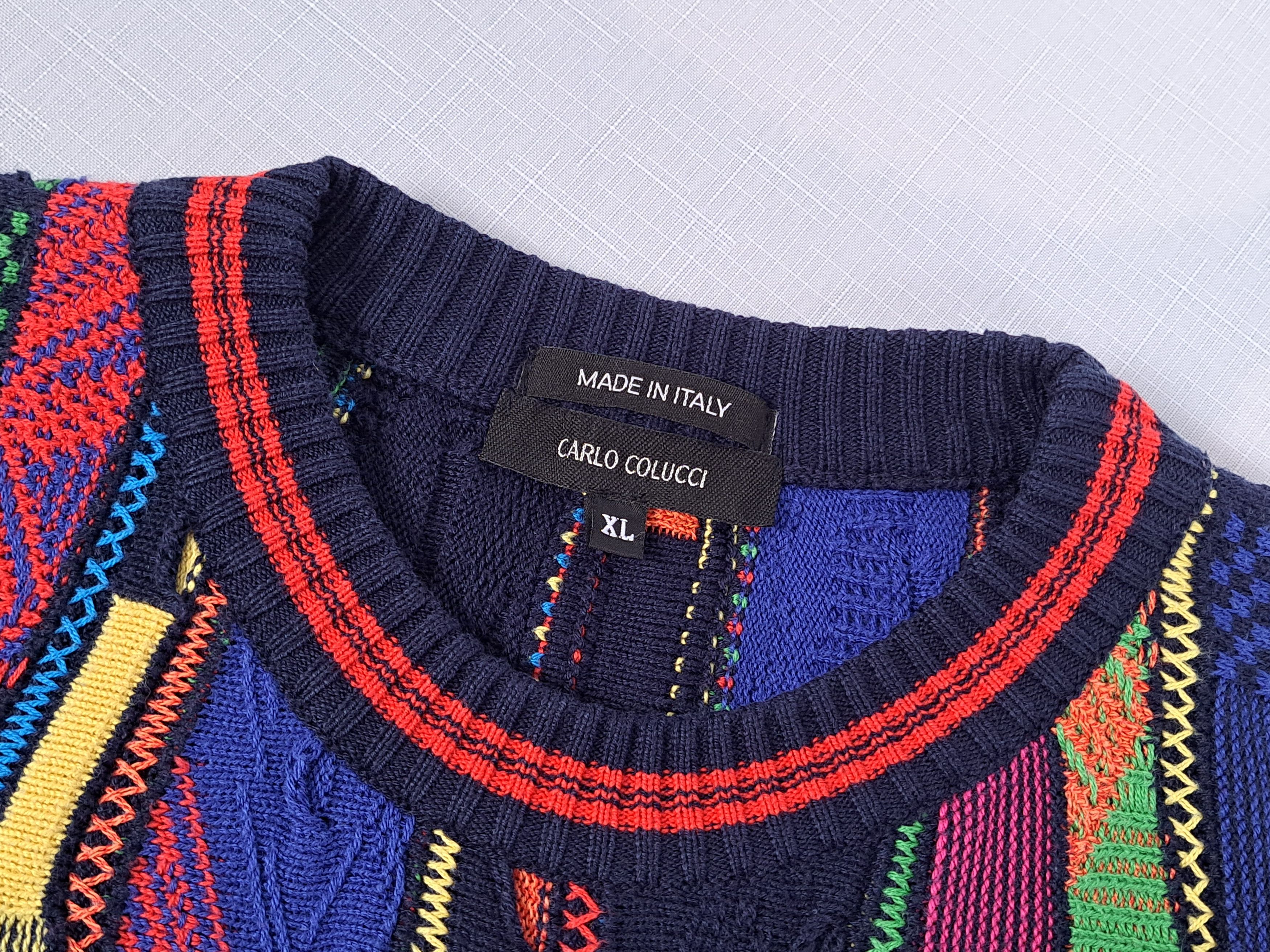 Carlo Colucci Carlo Colucci multicolor sweater Coogi style. Size XL Size US XL / EU 56 / 4 - 5 Thumbnail