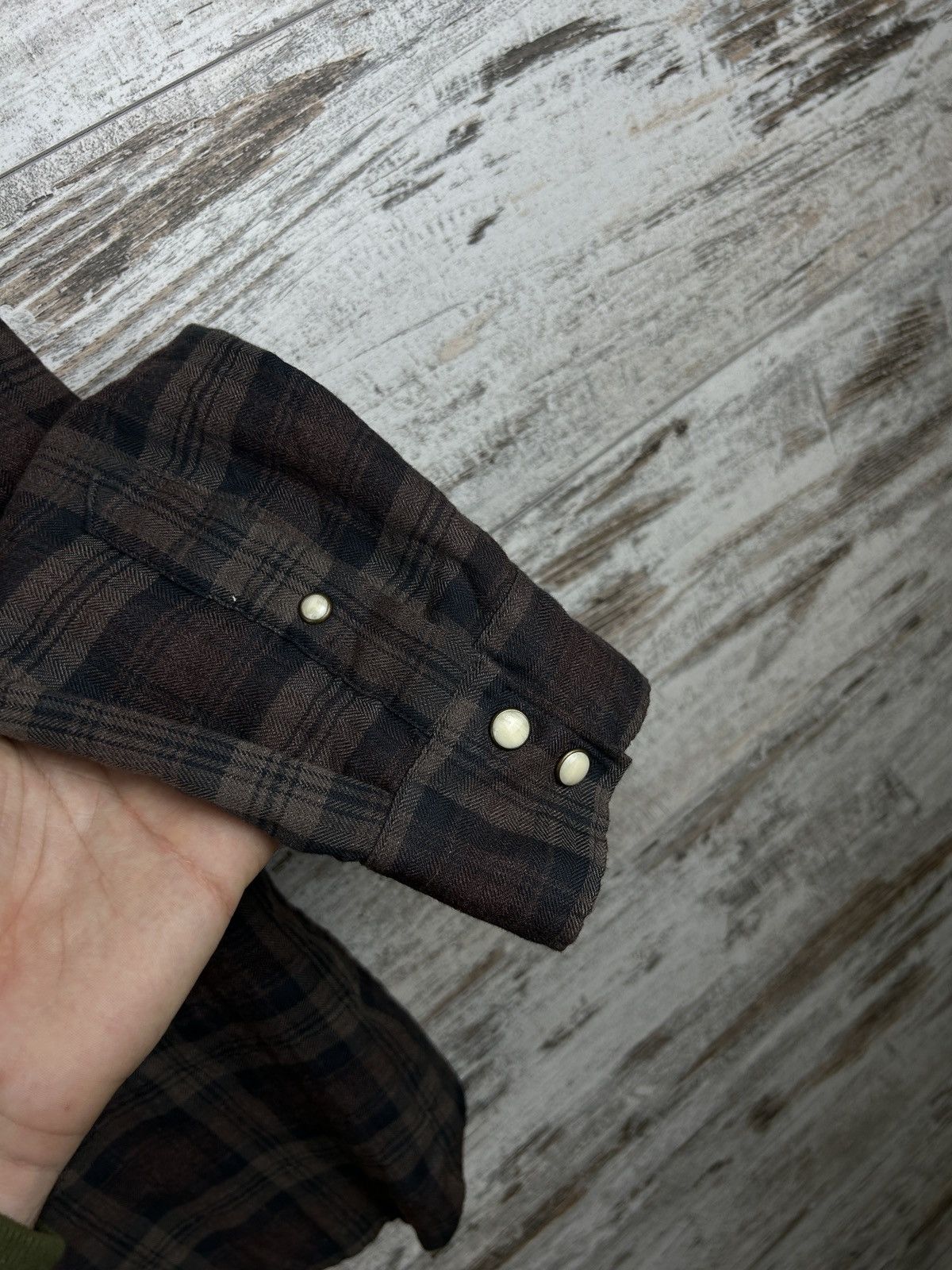 Allsaints × Japanese Brand Mens AllSaints Flannel Shirts button up plain ls shirt y2k Size US S / EU 44-46 / 1 - 5 Thumbnail