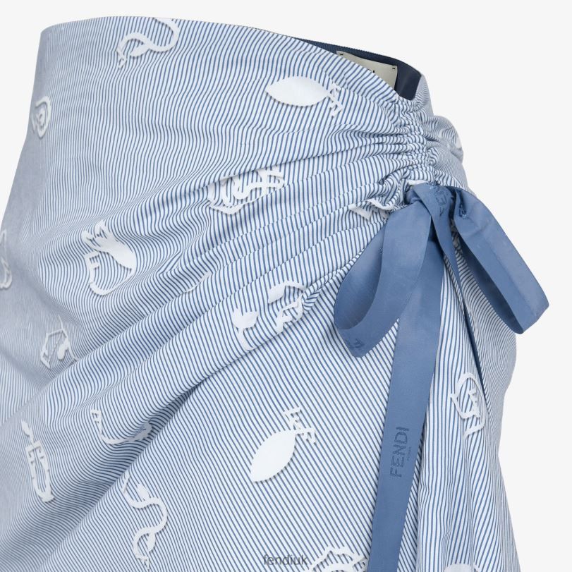 Fendi o1loc1c0824 Skirt in Light Blue Size 34" / US 12 / IT 48 - 3 Thumbnail