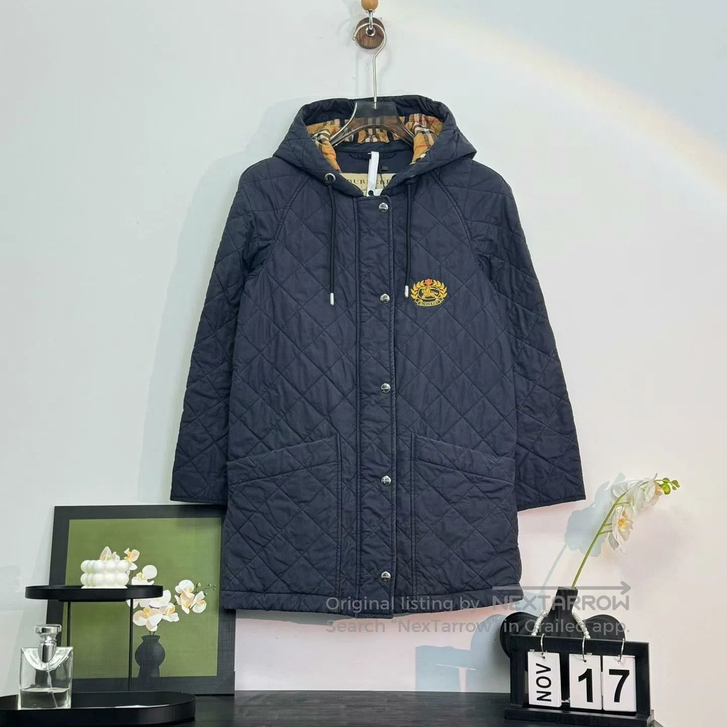 Burberry Burberry Quilted Cotton Jacket with Embroidery. Size XS / US 0-2 / IT 36-38 - 1 Thumbnail