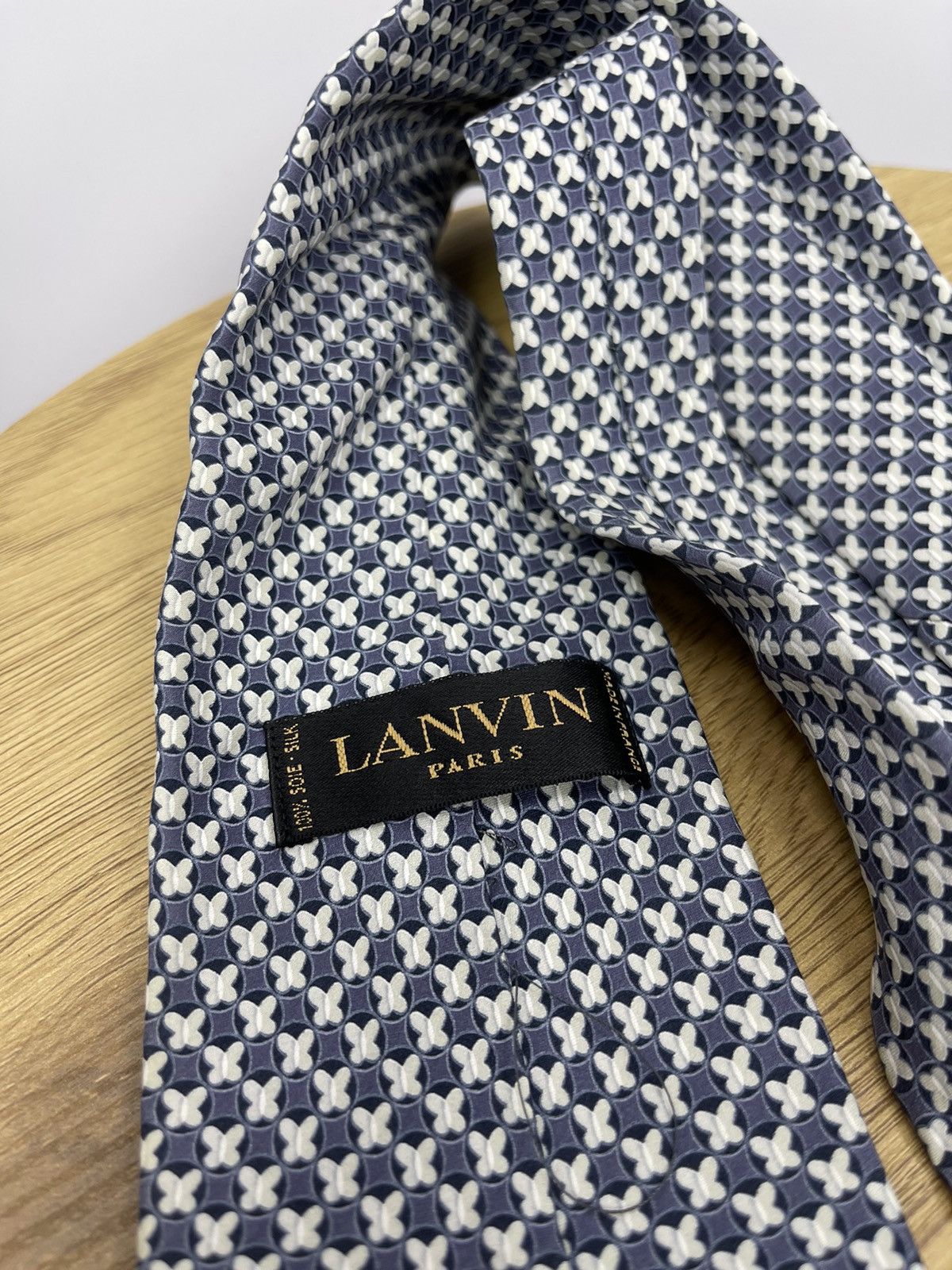 Lanvin Lanvin Paris Slassic 100% Silk Blue Made in France Size ONE SIZE - 3 Thumbnail