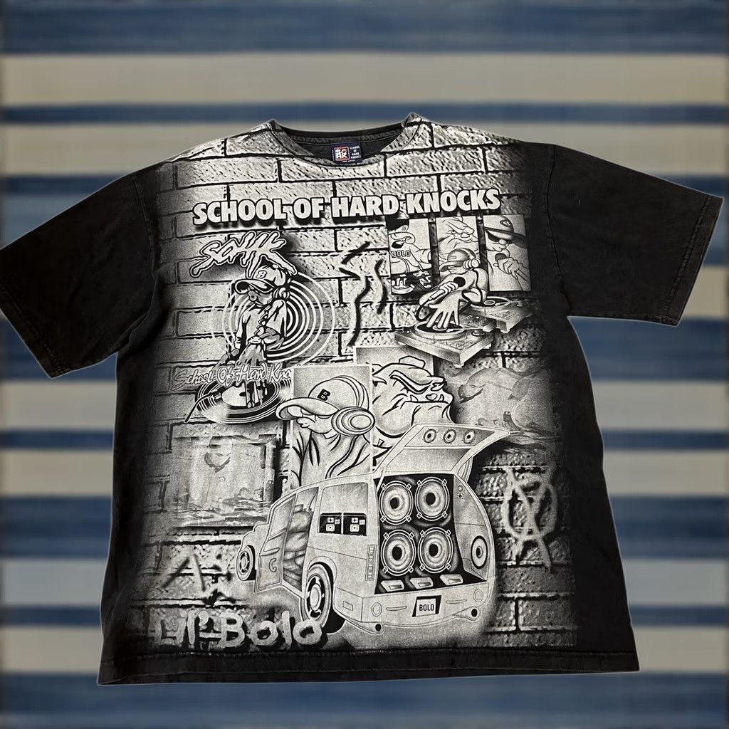 Vintage Vintage 90's SCHOOL OF HARD KNOCKS Dj Bolo Hip-Hop Sohk