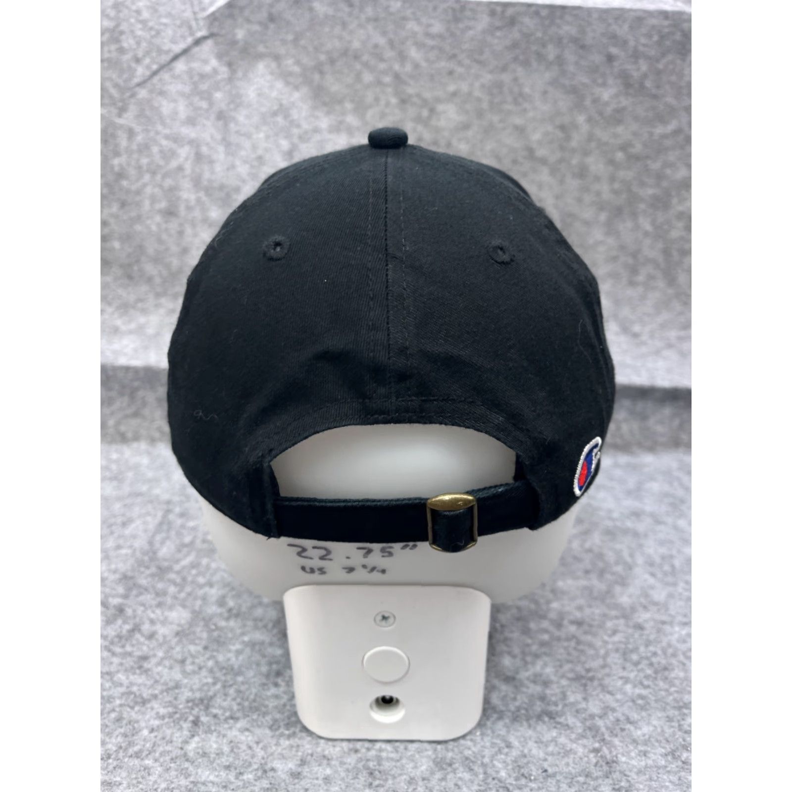 Champion Champion Hat Cap Strap Back Adult One Size Black 100% Cotton Golf Golfer Size ONE SIZE - 6 Thumbnail