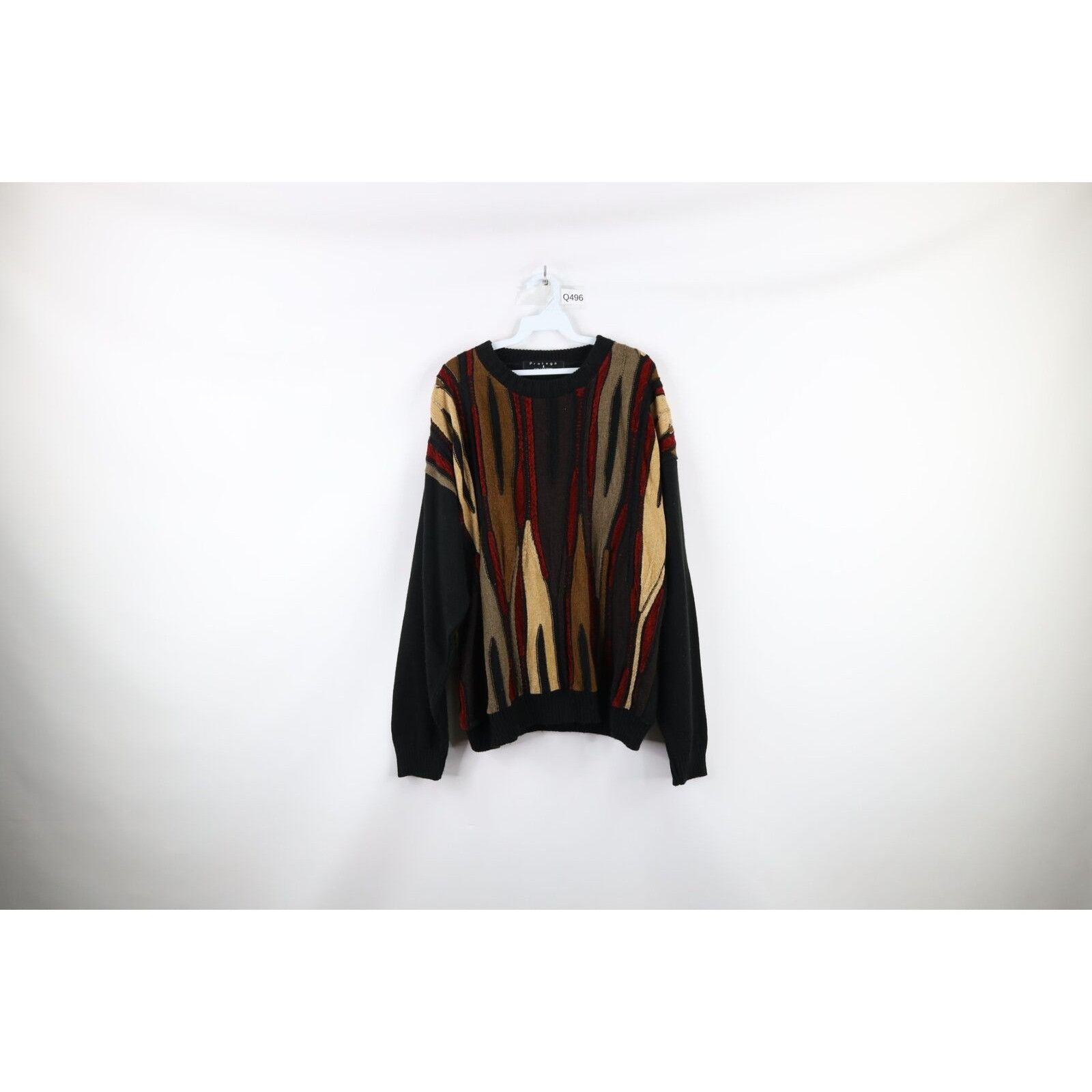 Vintage 90s Coogi Style Ed Bassmaster Knit Dad Sweater