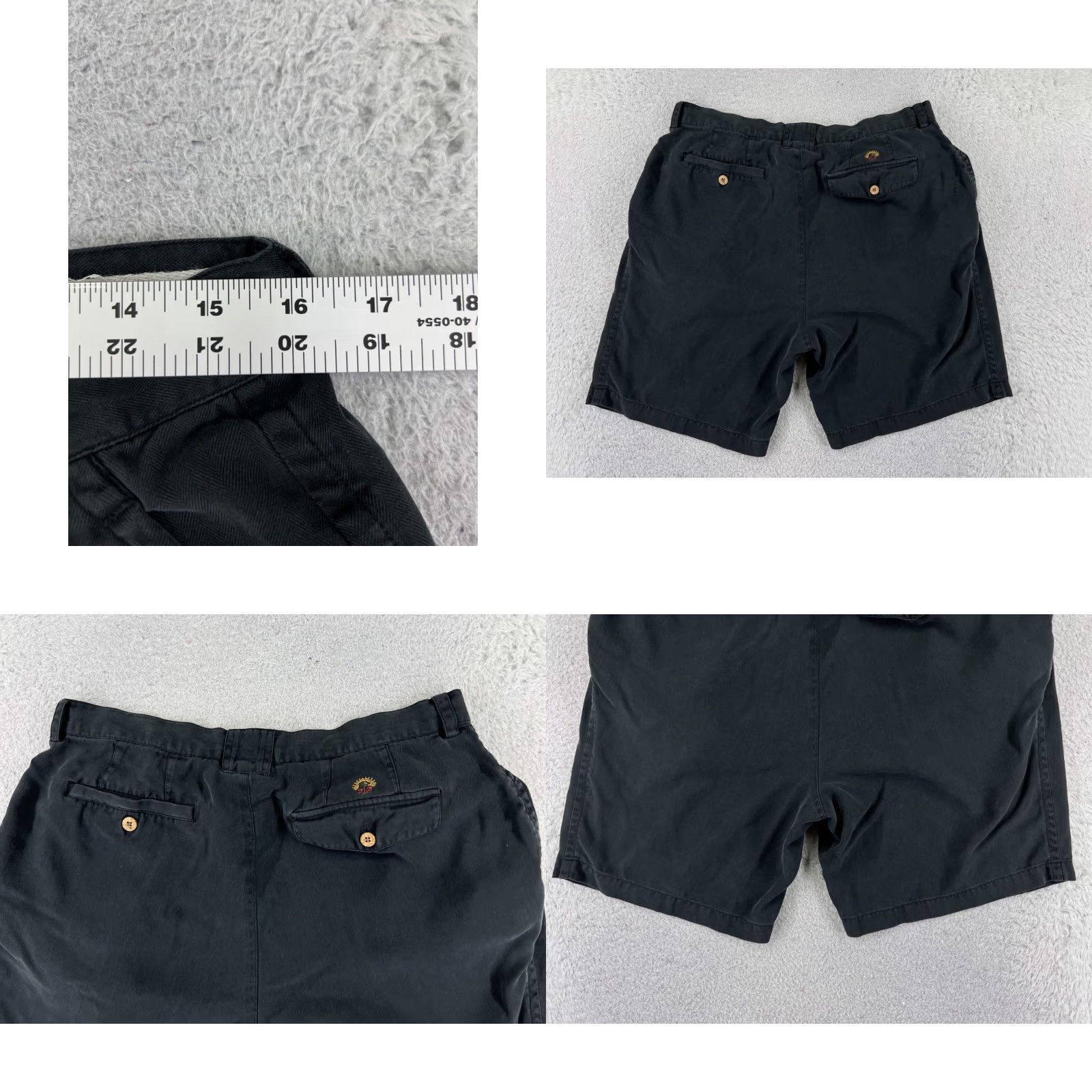 Tommy Bahama Tommy Bahama Shorts Mens 35 Black 100% Silk Pleated Front Comfort Waist Golf Size US 35 - 9 Thumbnail